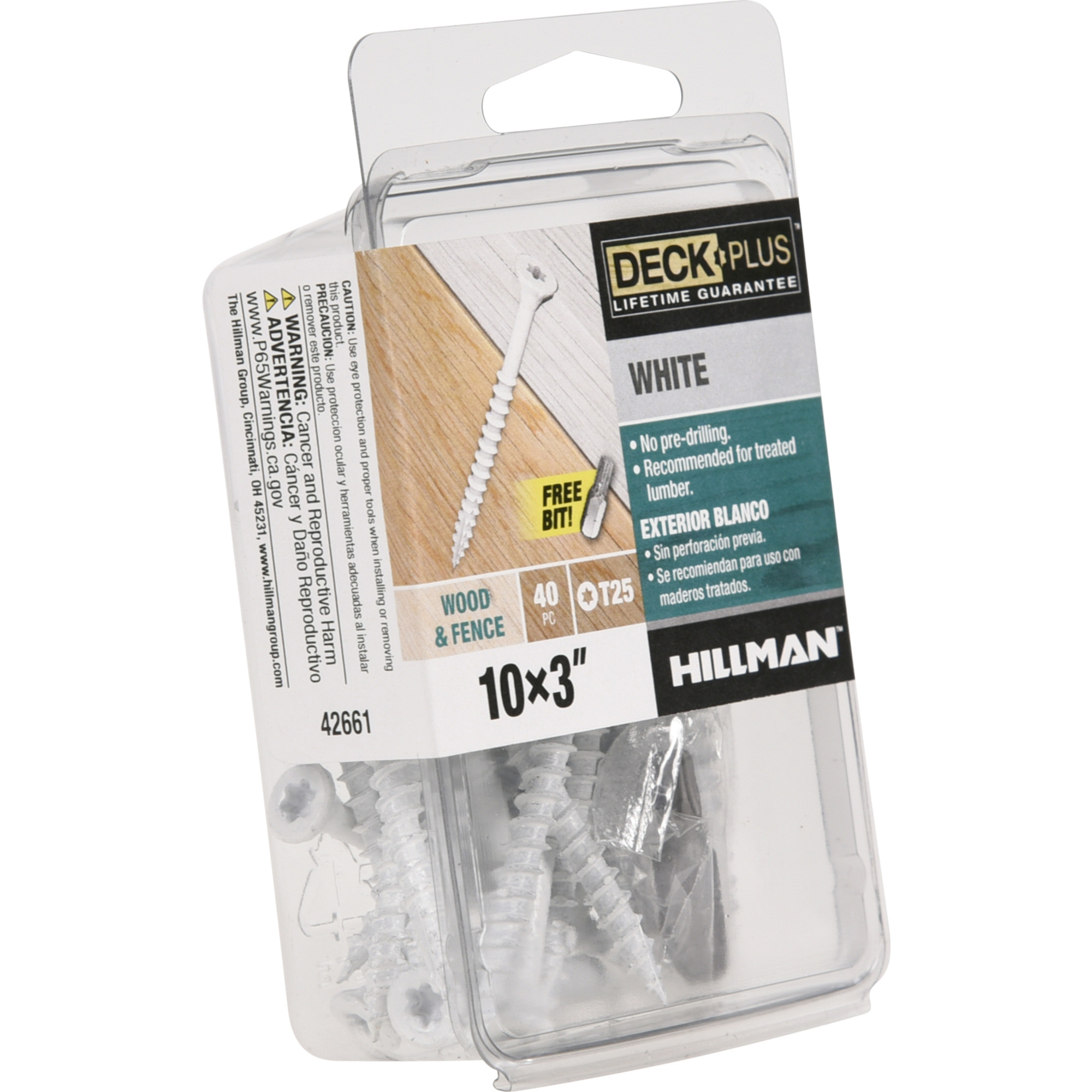 Deck Plus White Deck Screws (#10 x 3 in.)