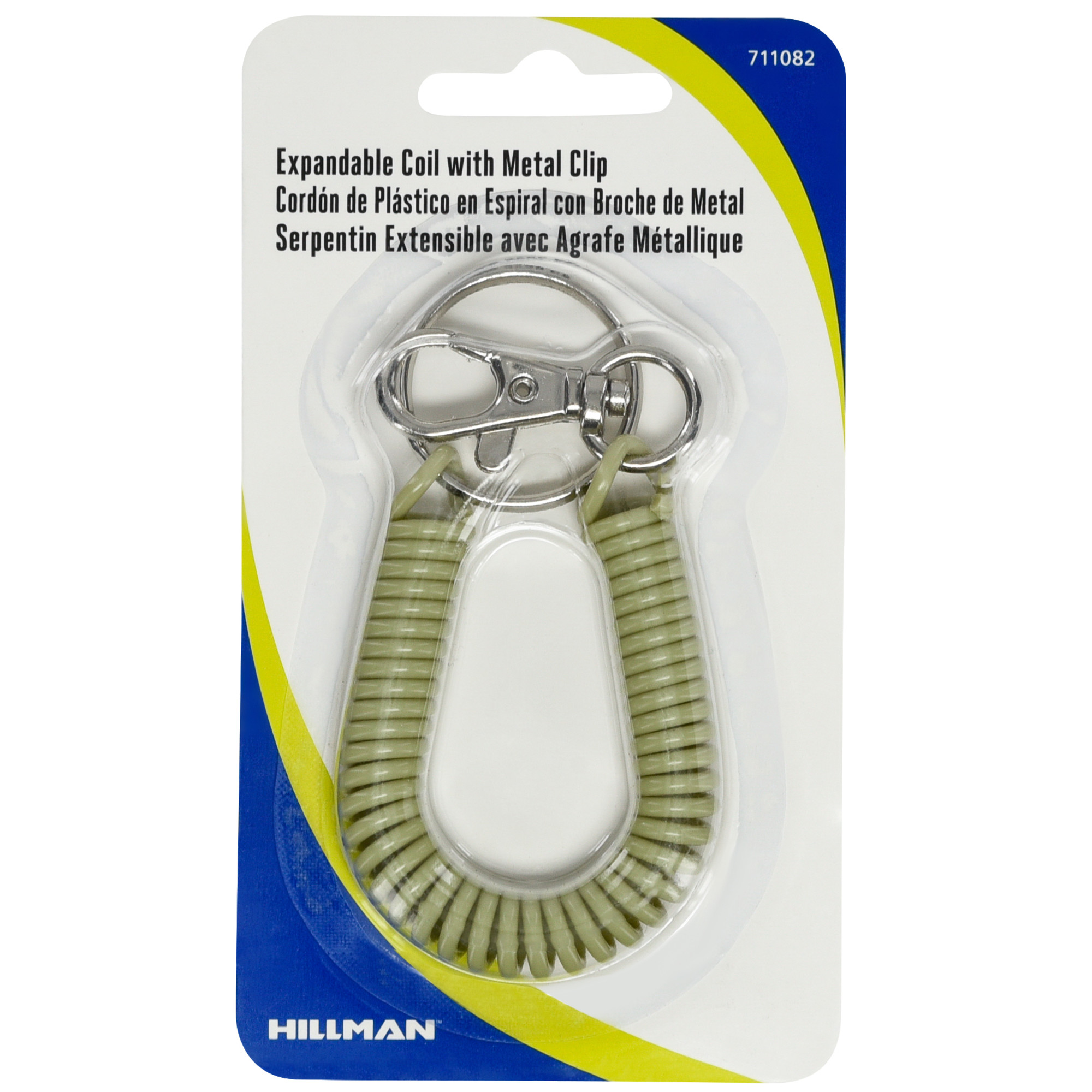 Hillman Expandable Coil Snap Hook 5 Pack