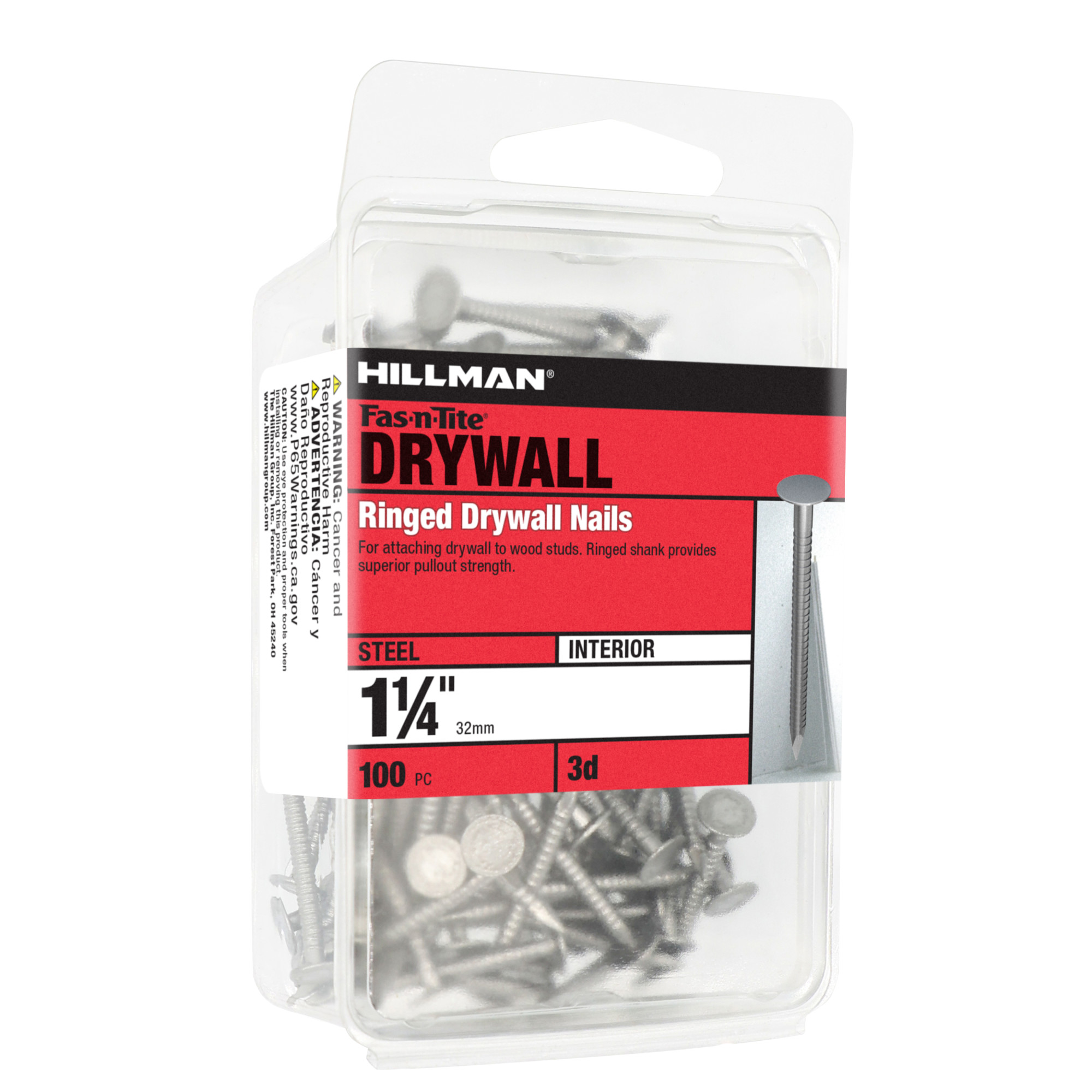 Hillman Bright Drywall Nails (1-1/4 in.) - 100 pc