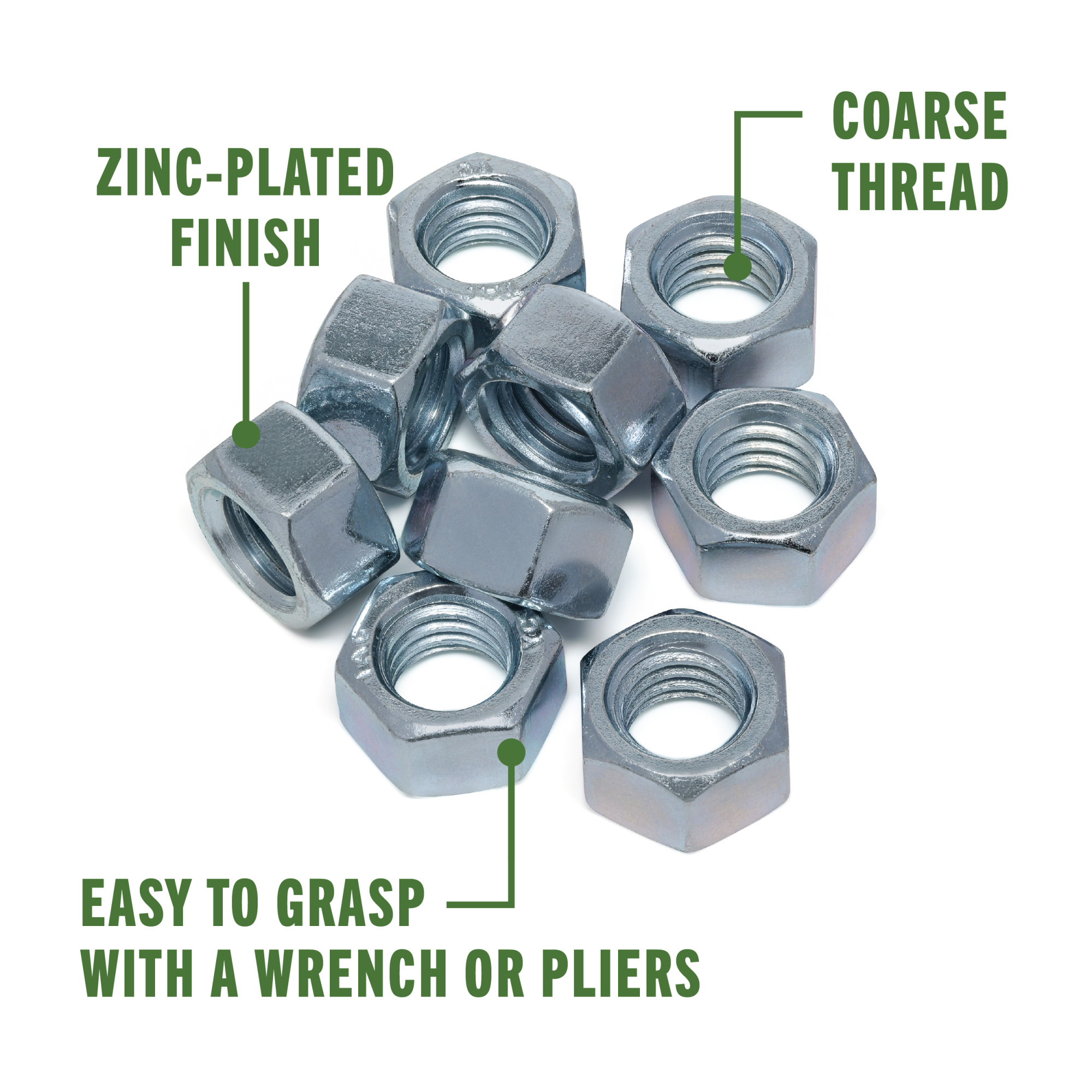 Hillman Coarse Thread Hex Nuts 5/8 in.-11