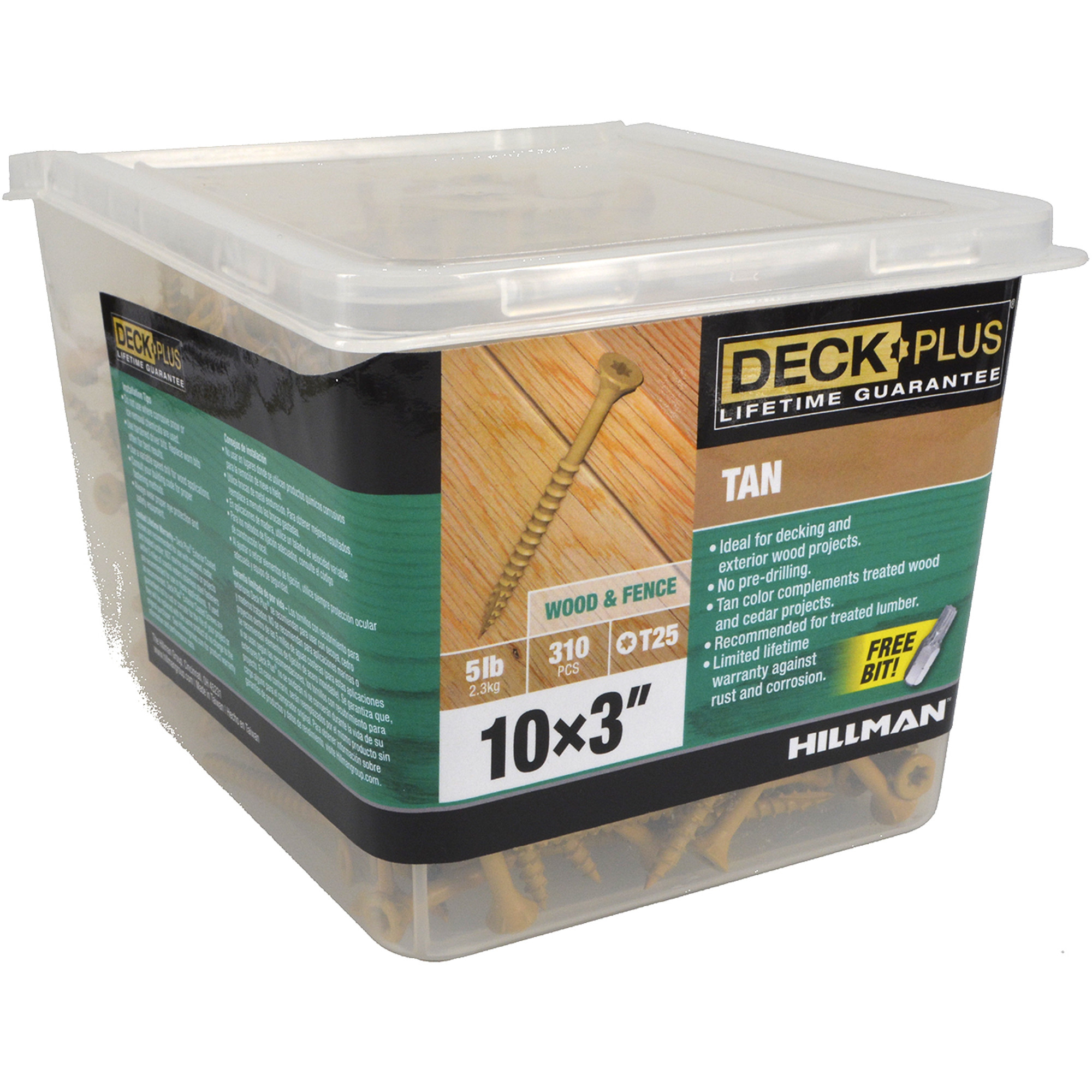 Deck Plus Tan Deck Screws (#10 x 3 in.)