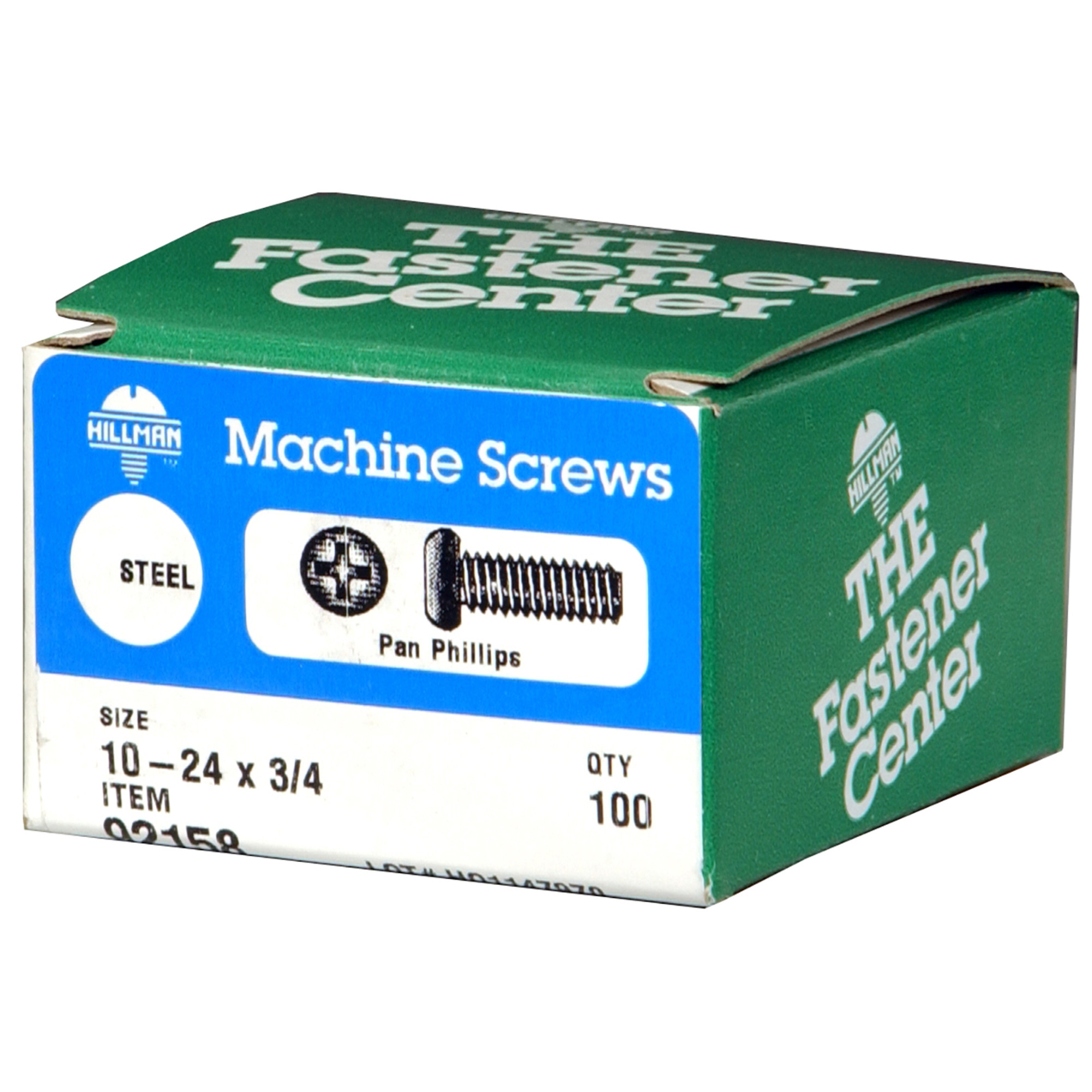 Hillman Zinc Pan Head Phillips Machine Screw #10-24 x 3/4 in.
