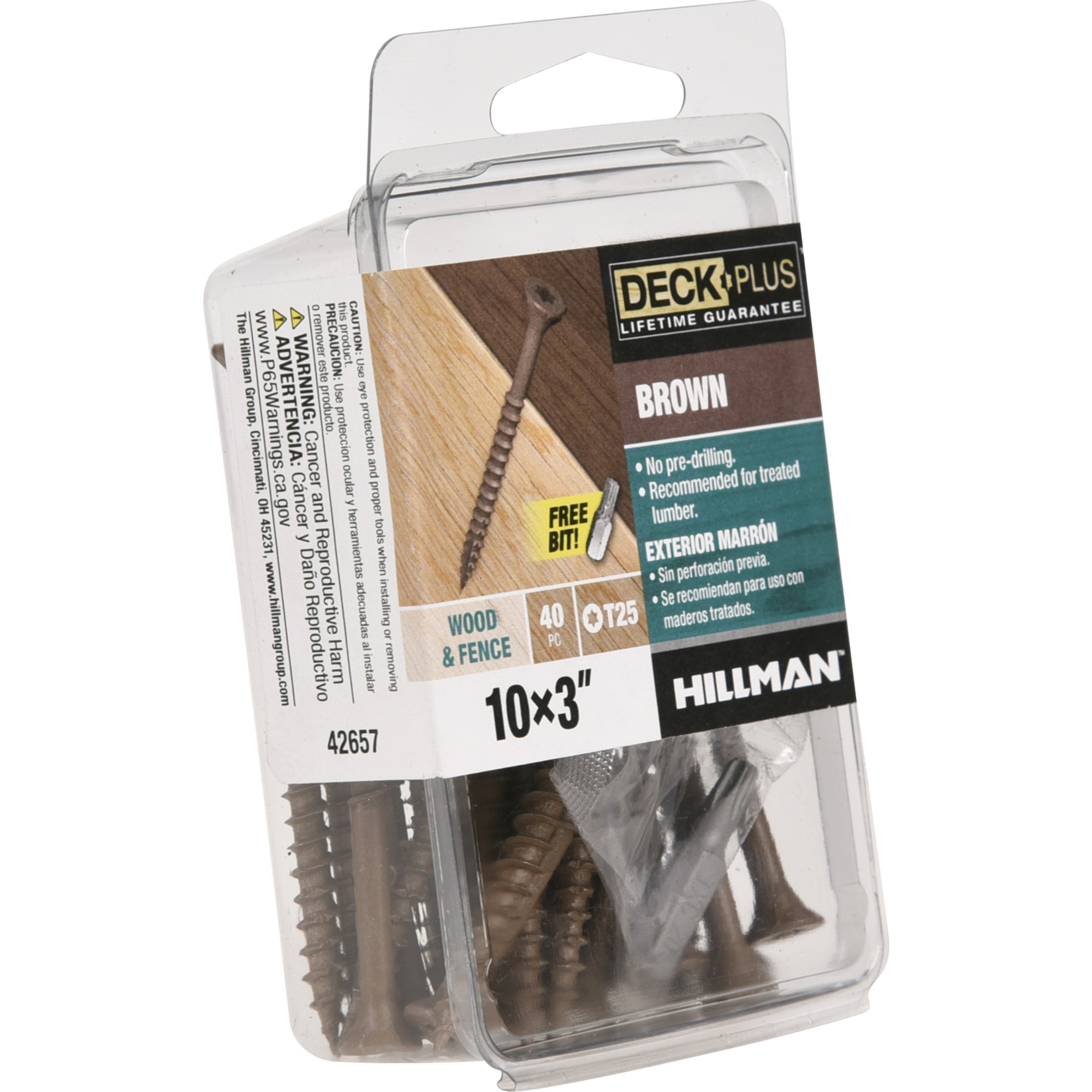 Deck Plus Brown Deck Screws (#10 x 3 in.)