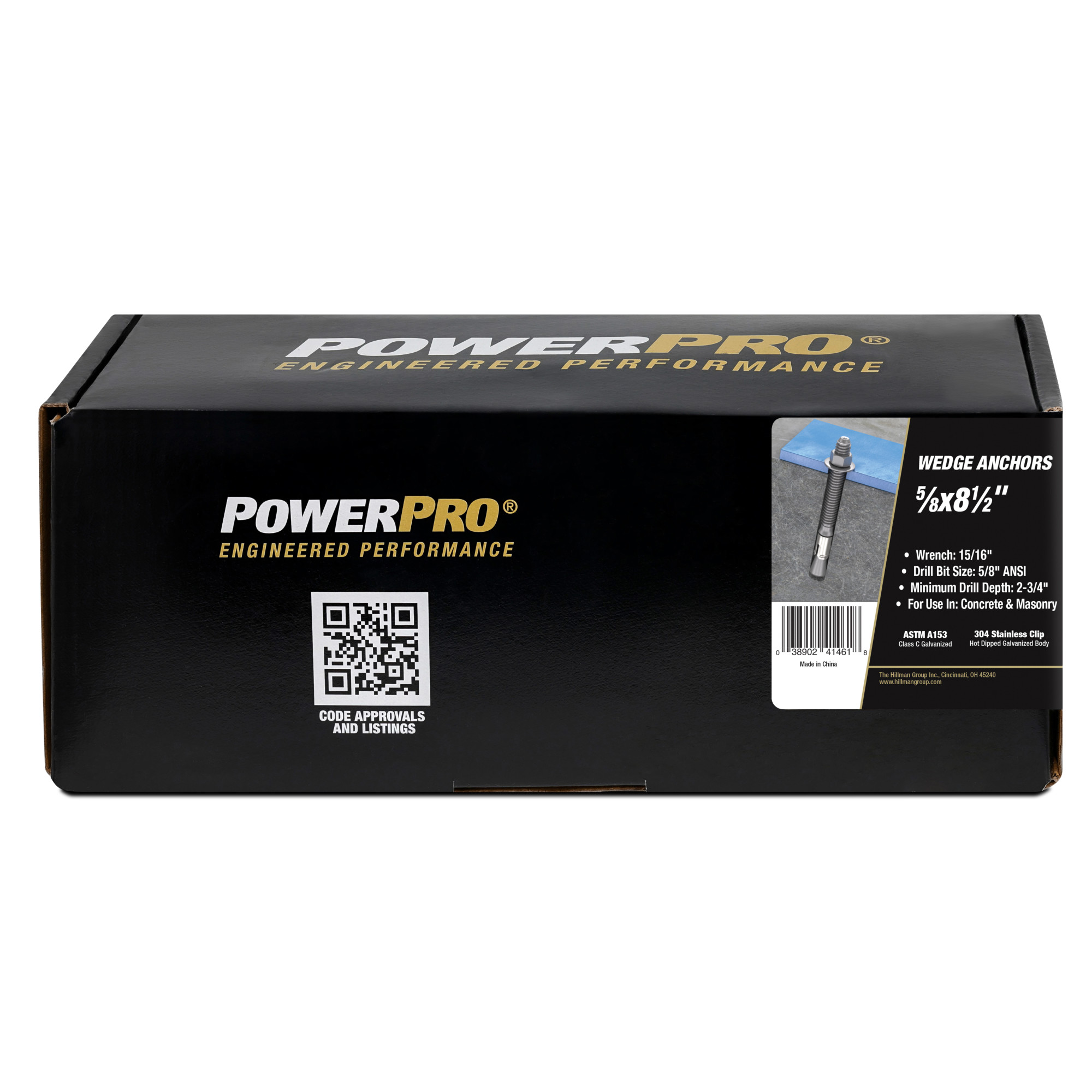 Power Pro HD5 Hot Dipped Galvanized Wedge Anchors (5/8 in. x 8-1/2 in.) - 10 pc