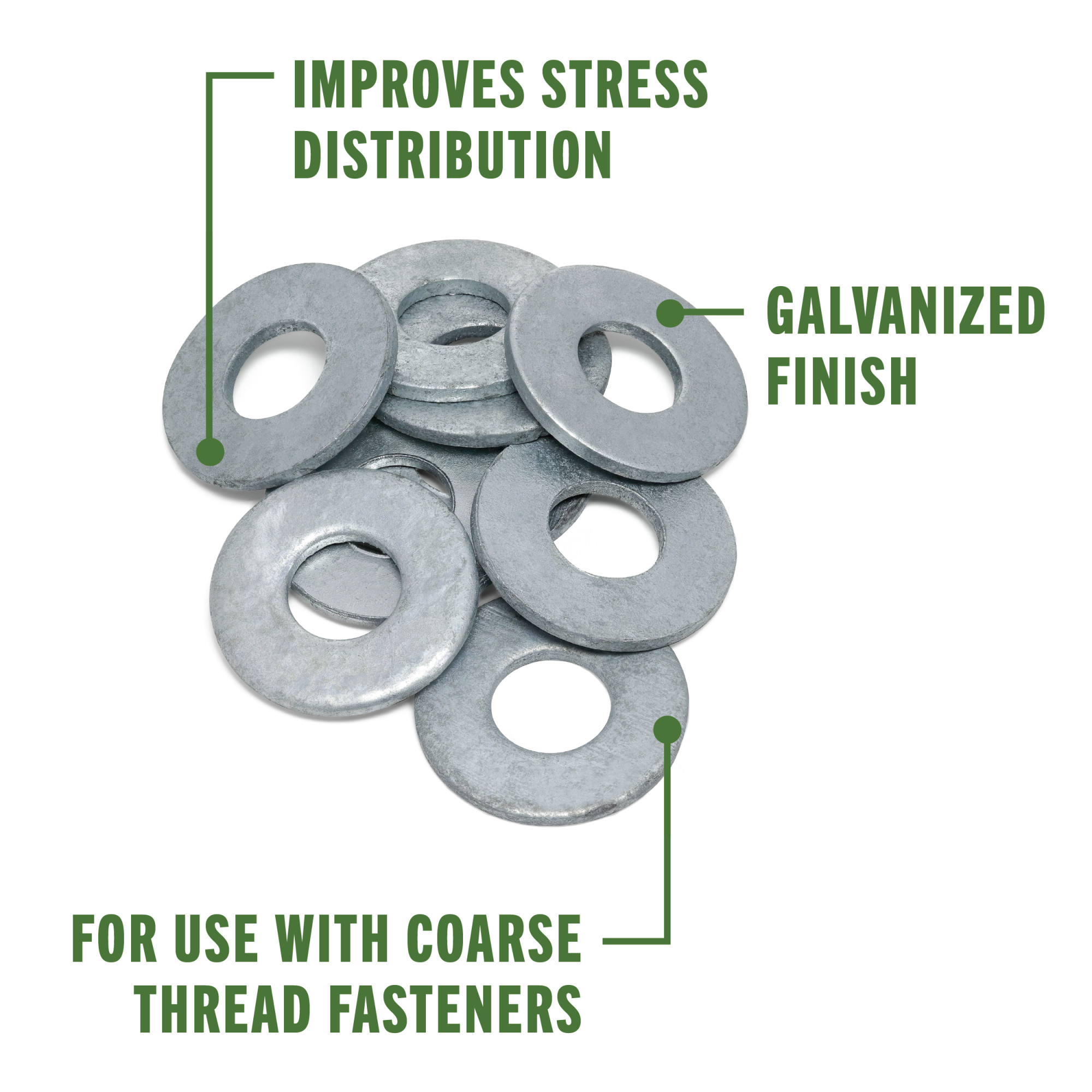Hillman Galvanized Flat Washers (5/16 in.) - 100 pc