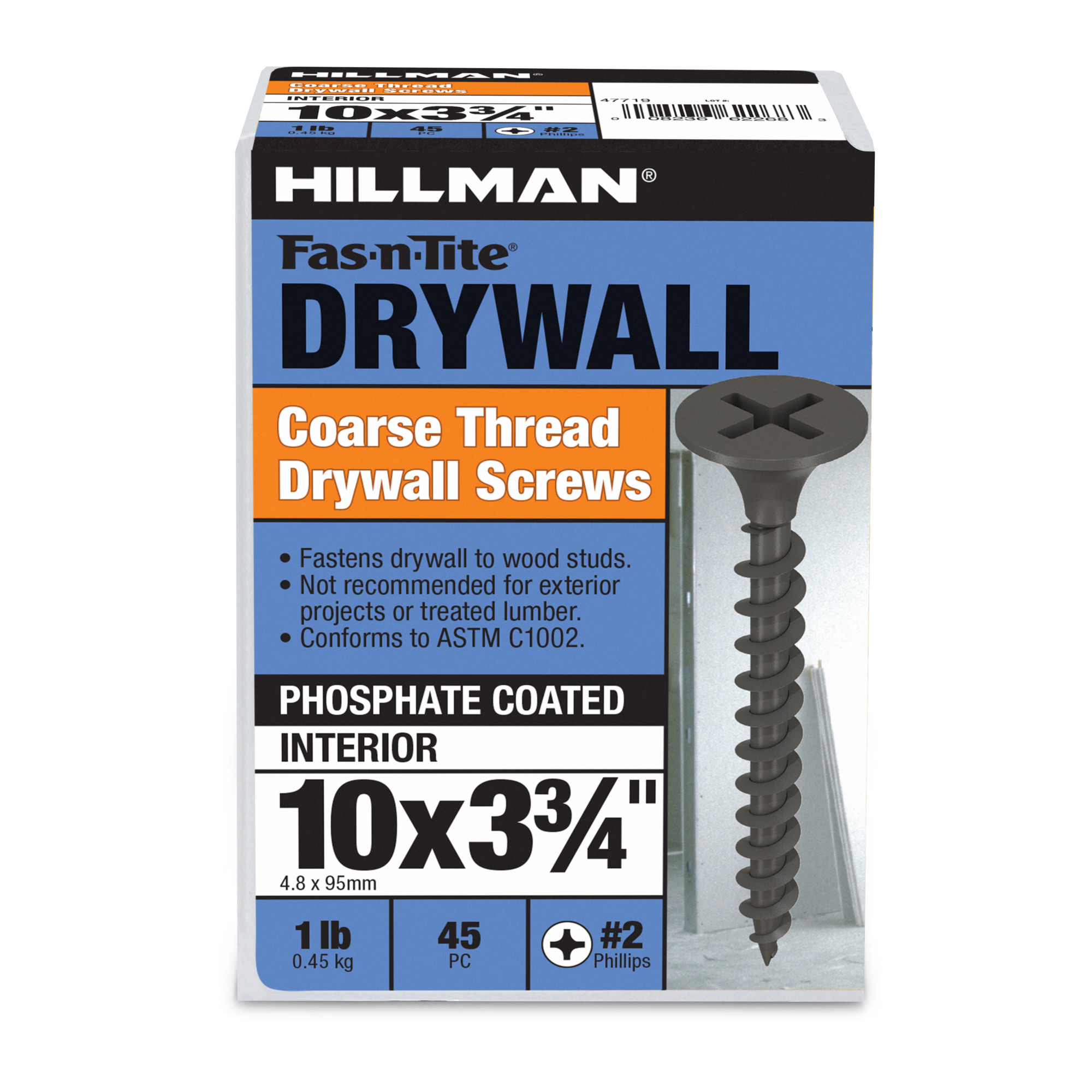 Hillman Coarse Thread Drywall Screws (#10 x 3-3/4 in.) - 1lb Box