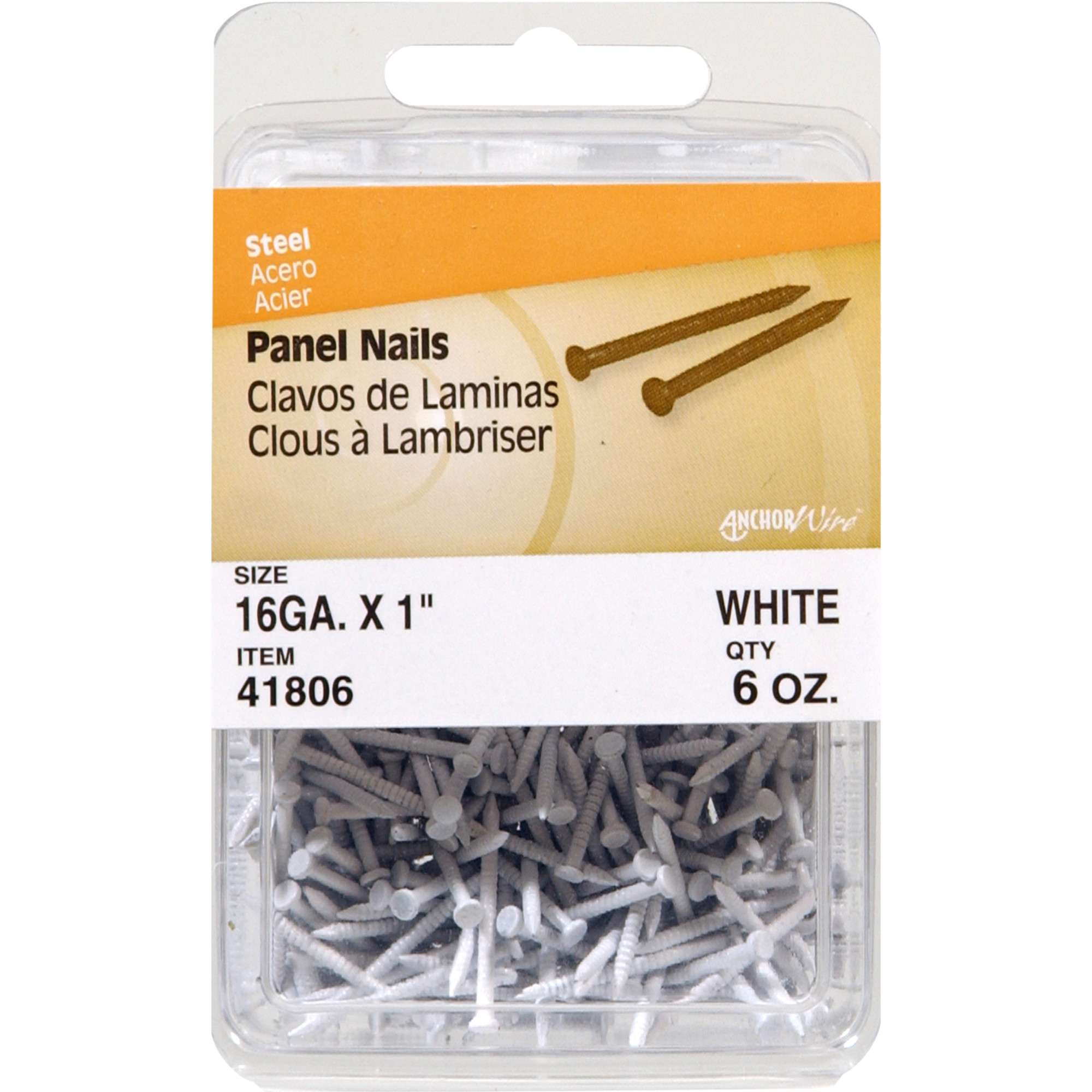 Anchor Wire White Panel Nails (1 in.) - 334 pc