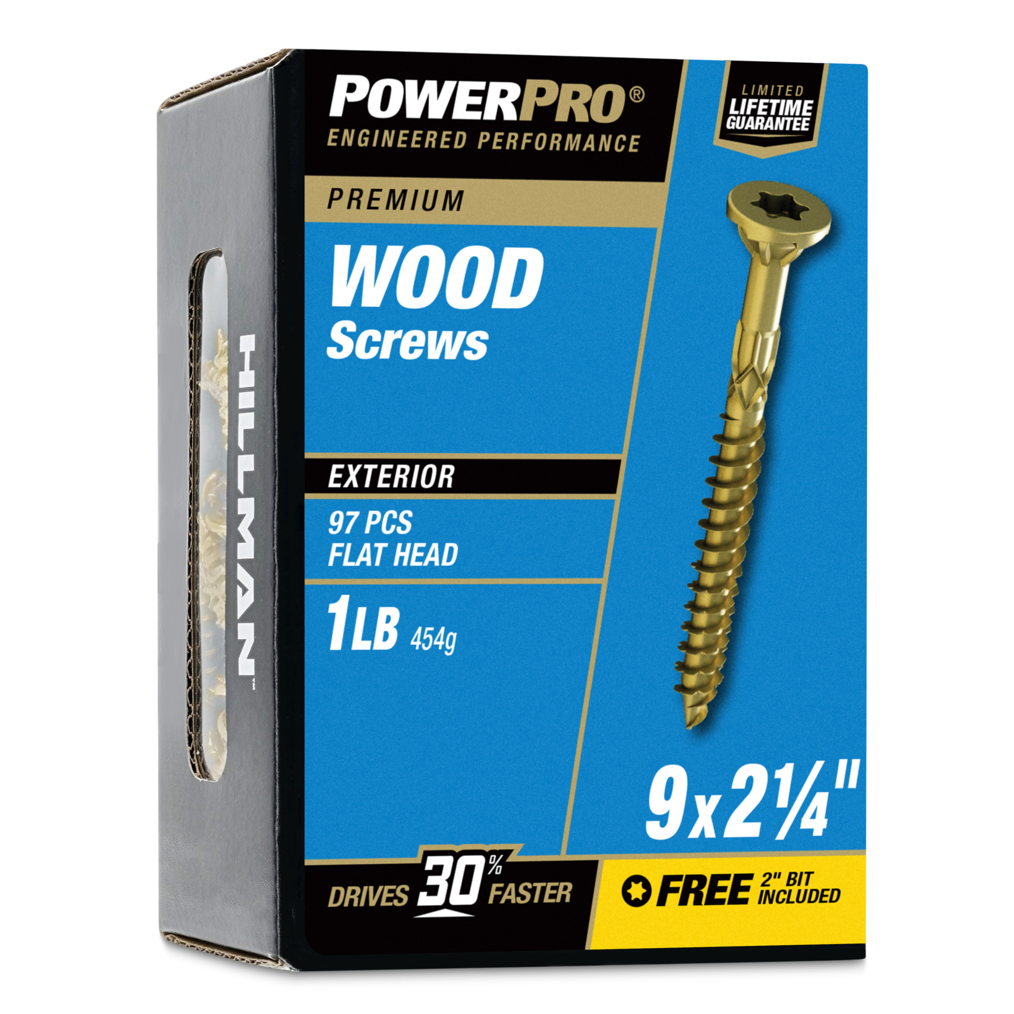 Power Pro Premium Exterior Wood Screws (#9 x 2-1/4 in.) - 97 pc