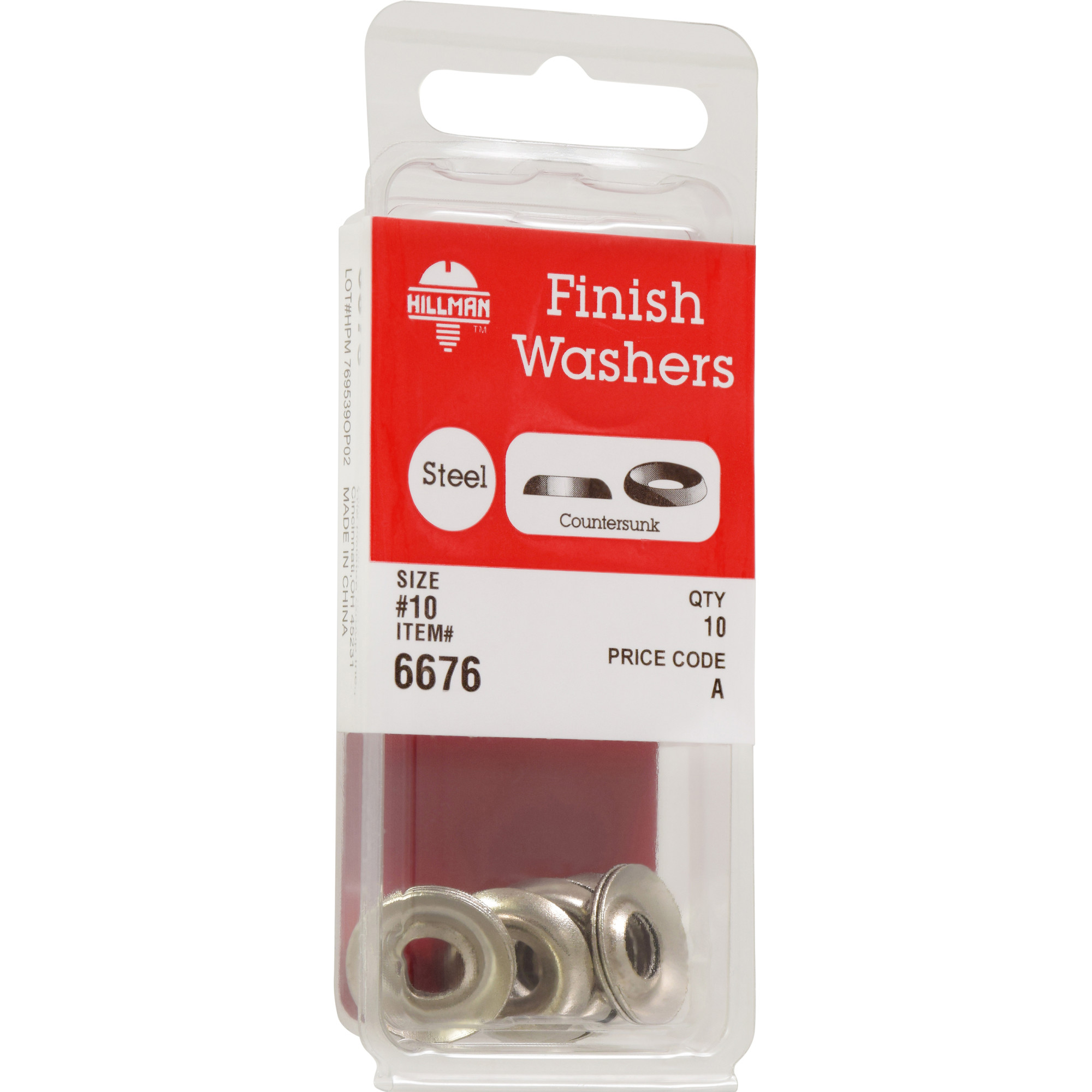 Hillman Nickel-Plated Countersunk Finish Washers #10