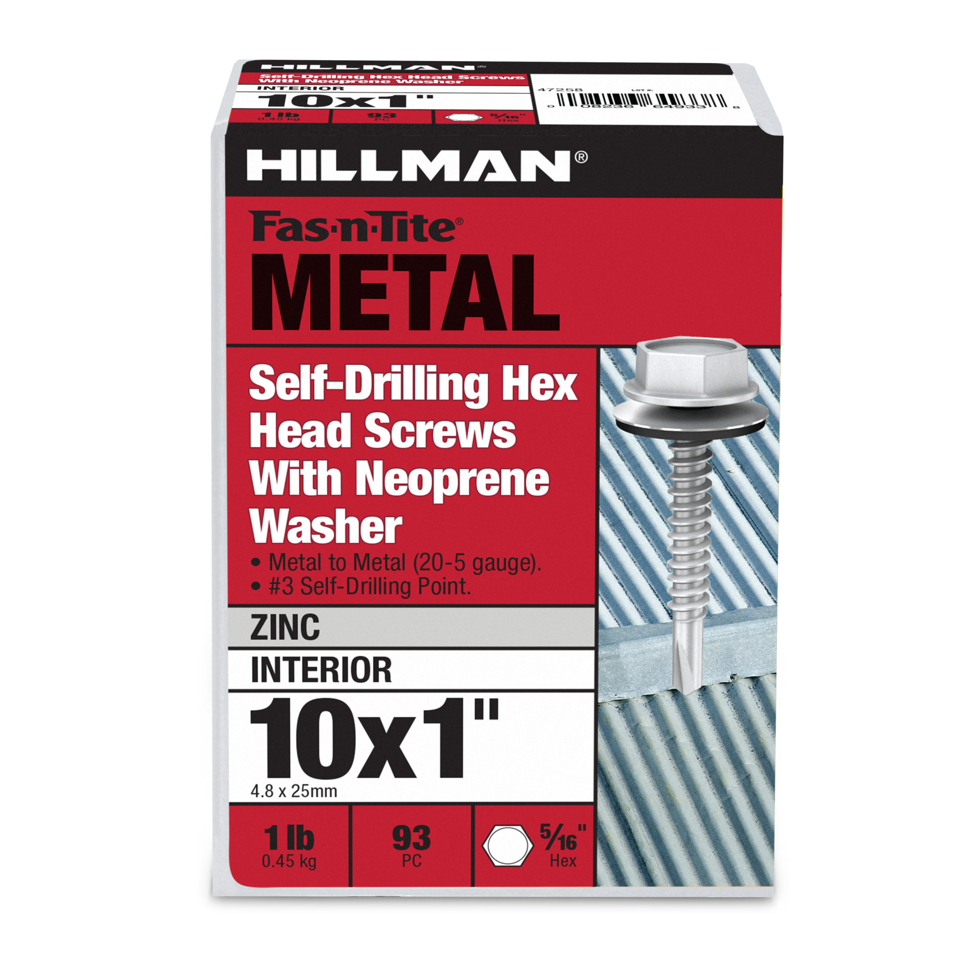 Hillman Washer Head Self Drilling Screws (#10-16 x 1 in.)