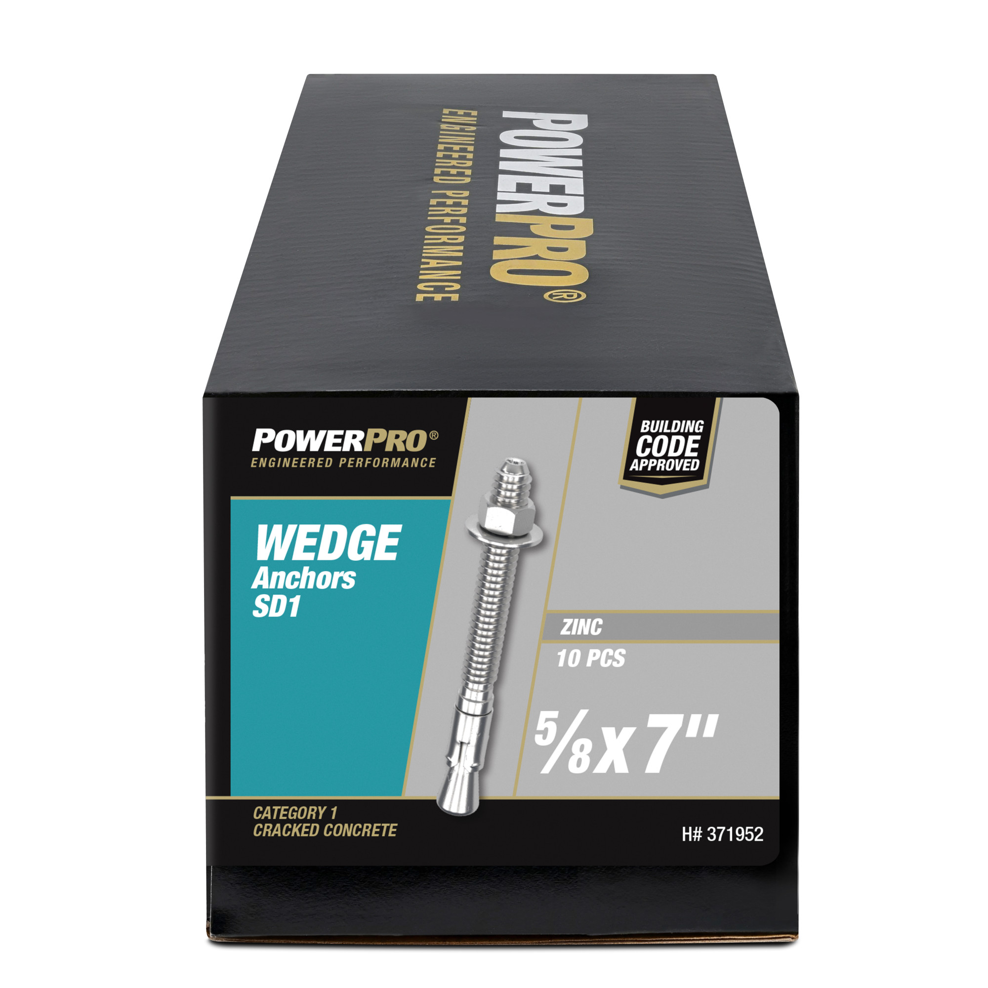 Hillman Zinc Power-Stud+ SD1 Anchor (5/8 in. x 7 in.) - 10 pc