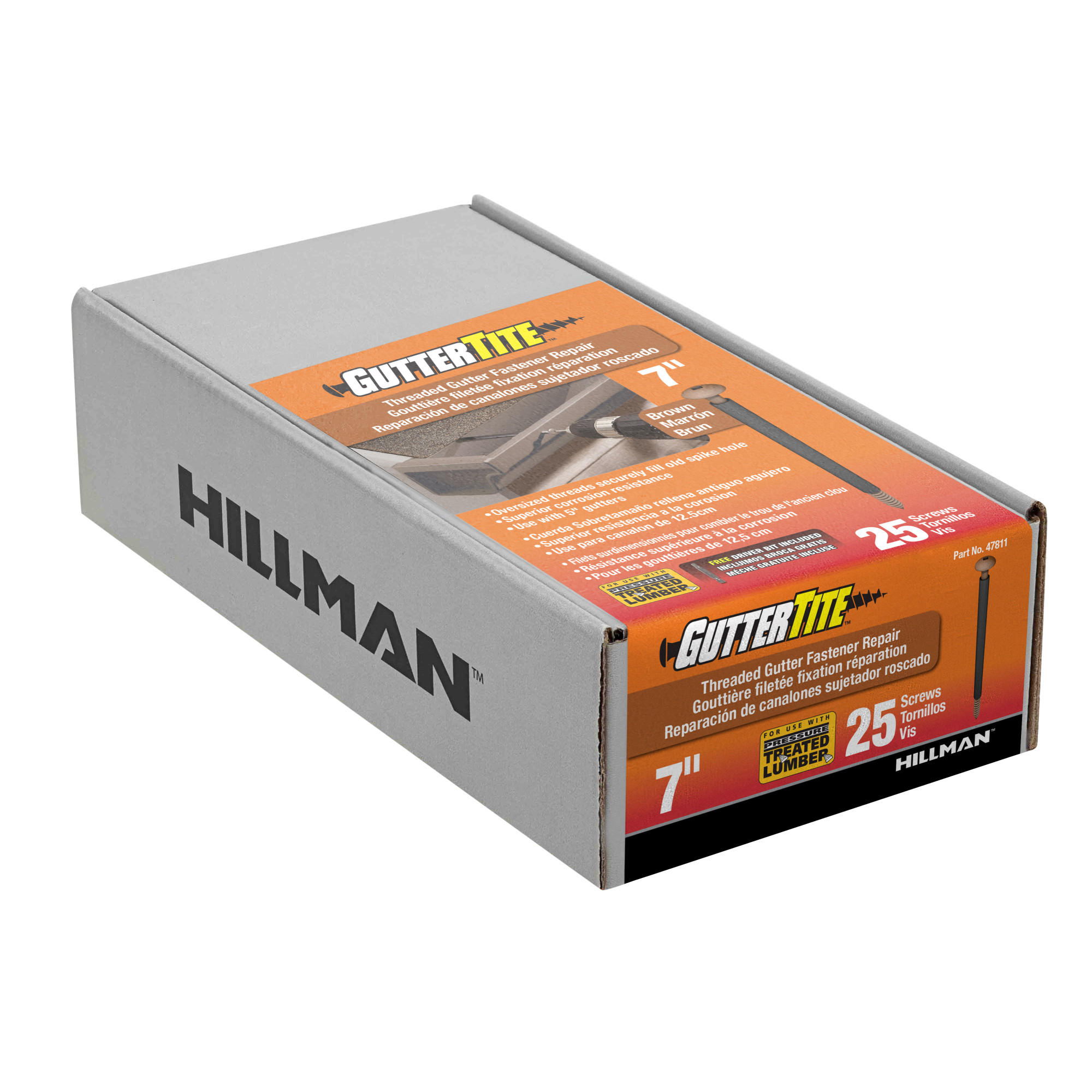 Project Center Brown Gutter-Tite Screws (5/16 in. x 7 in.) - 25 pc