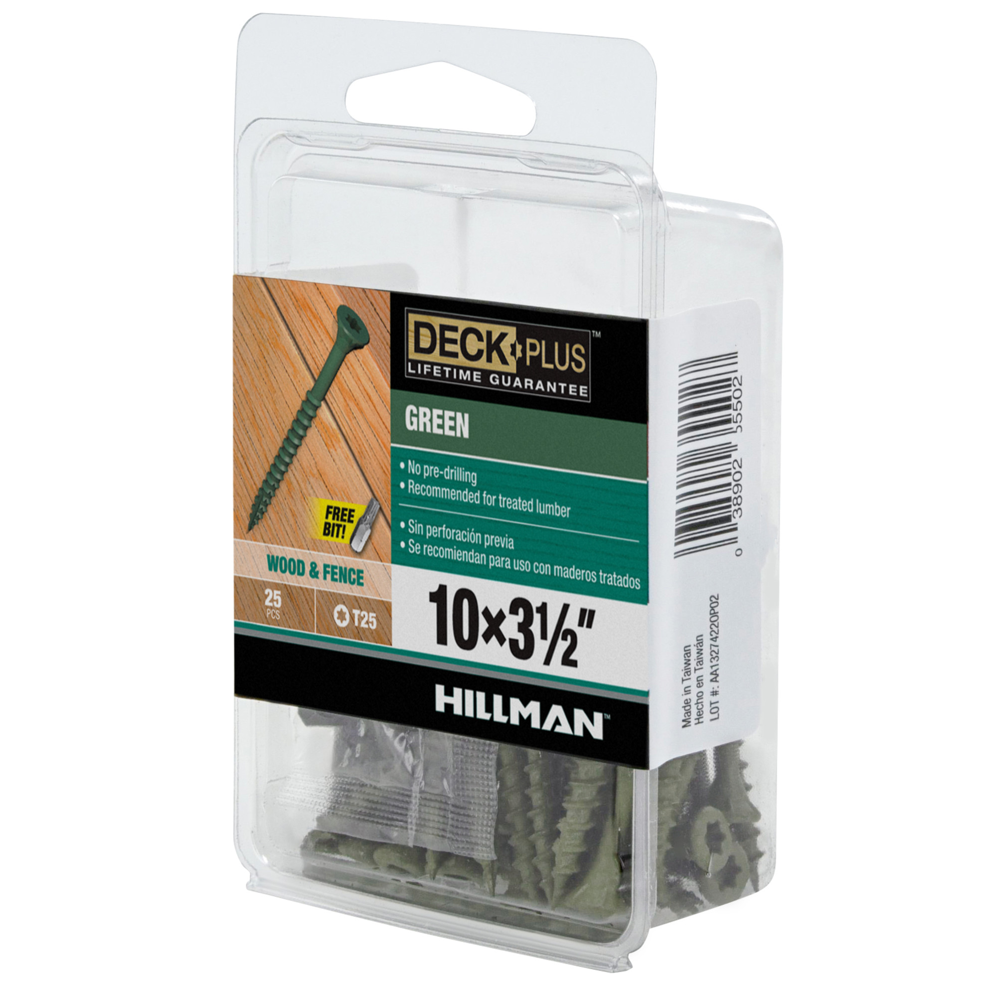 Deck Plus Green Deck Screws (#10 x 3-1/2 in.)