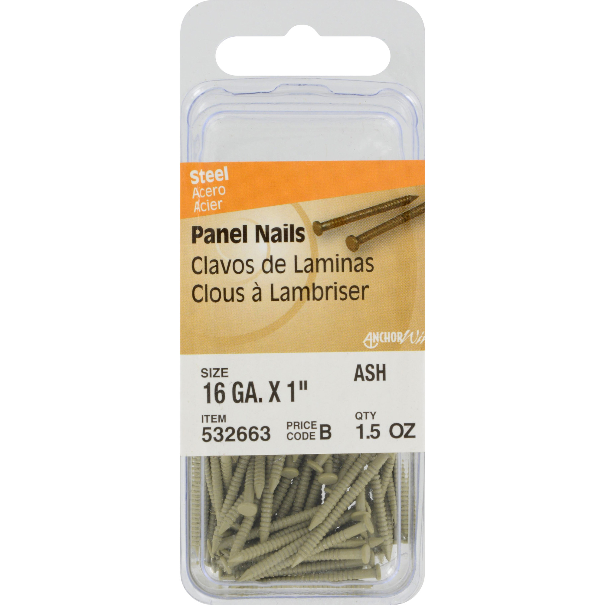 Anchor Wire Ash Panel Nails (1 in.) - 77 pc