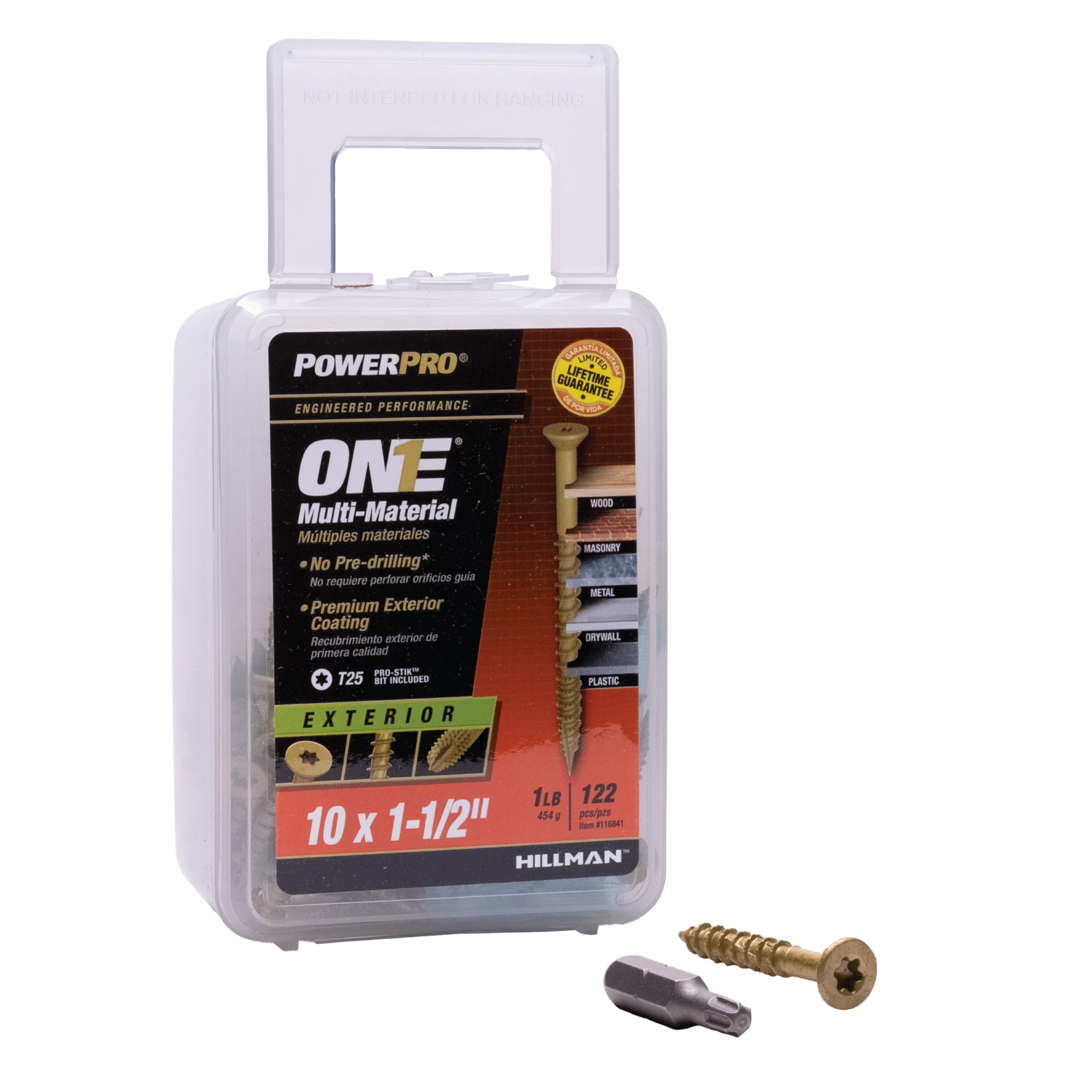 Power Pro ONE Flat Exterior Bronze Multi-Material Screws (#10 x 1-1/2 in.) - 122 pc