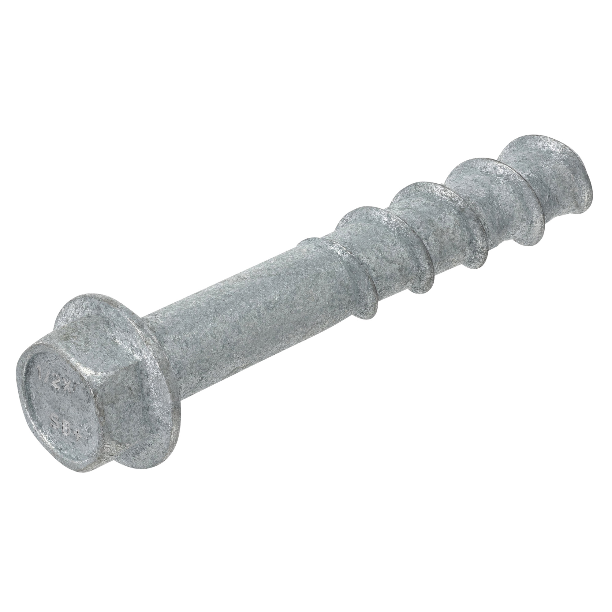 Power Pro Galvanized Hex Washer Head Screw-Bolt+ Anchors (1/2 in. x 5 in.) - 25 pc