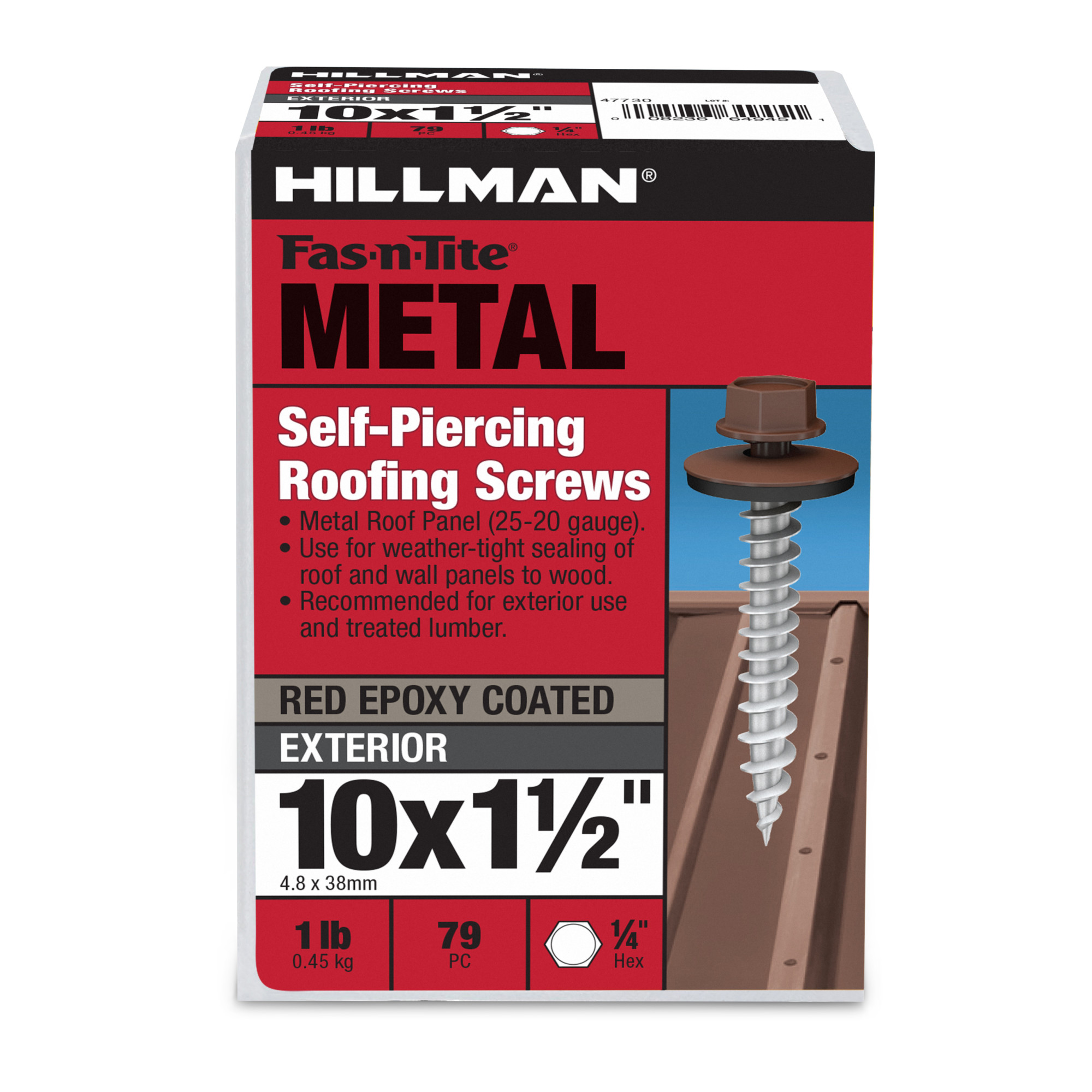 Hillman Red Painted Self-Piercing Sheeter (#10 x 1-1/2 in.)