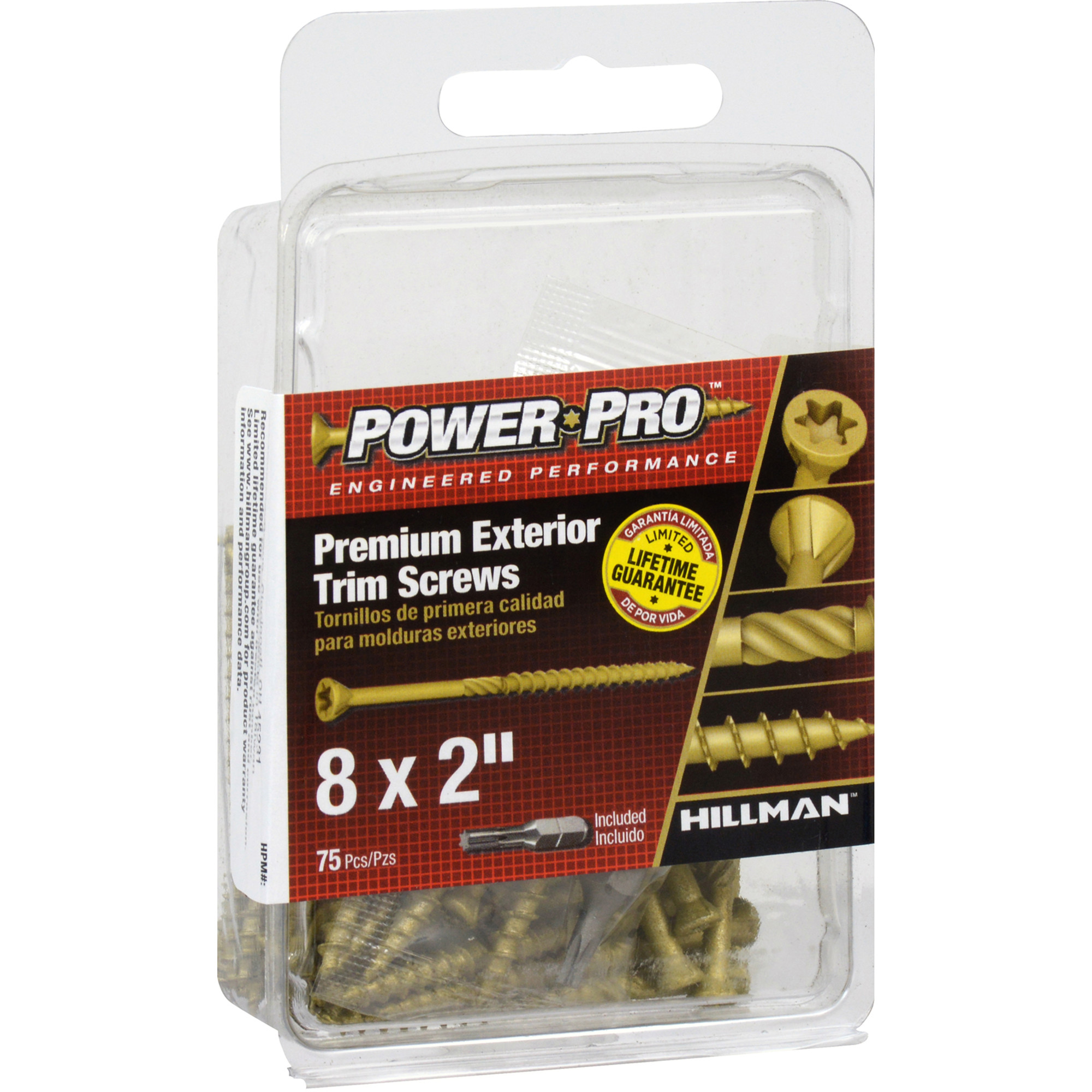Power Pro Premium Bronze Exterior Trim Screws (#8 x 2 in.) - 75 pc