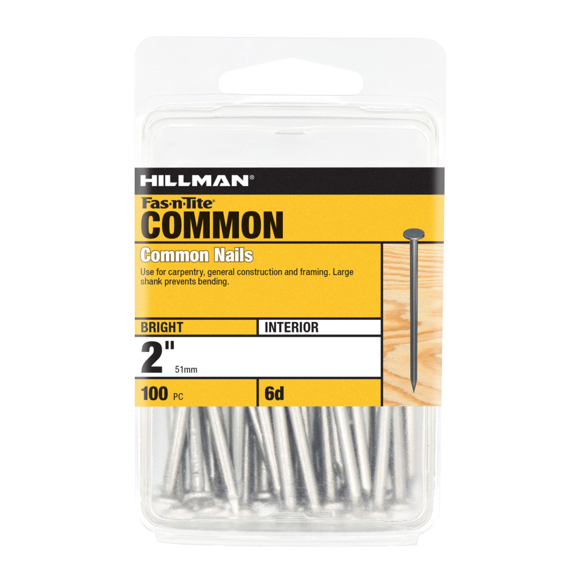 Hillman Bright Common Nails (2 in.) - 100 pc