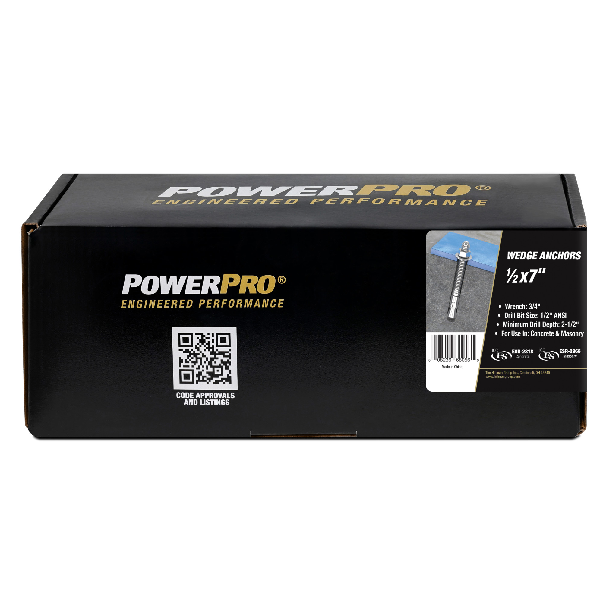 Hillman Zinc Power-Stud+ SD1 Anchor (1/2 in. x 7 in.) - 25 pc