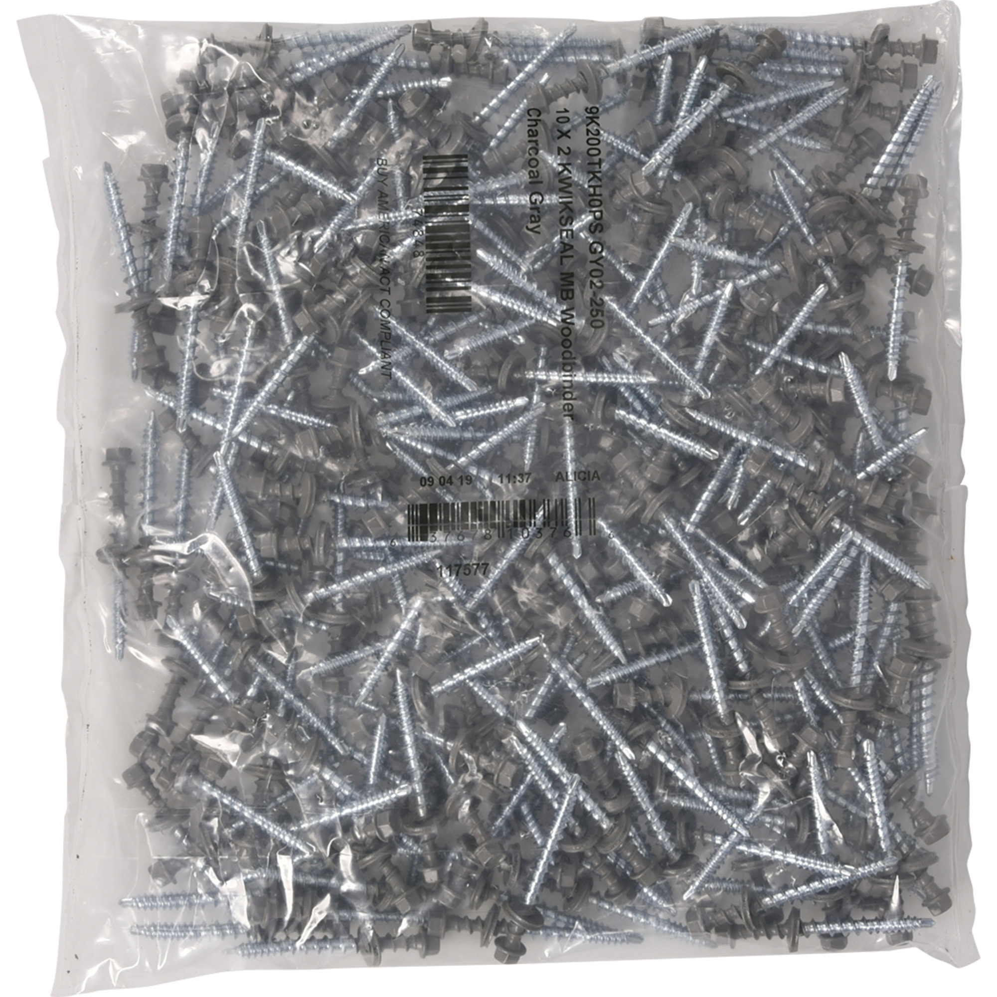 Power Pro Gray Self Drilling Metal-to-Wood Roofing Screws (#10 x 2 in.) - 250 pc