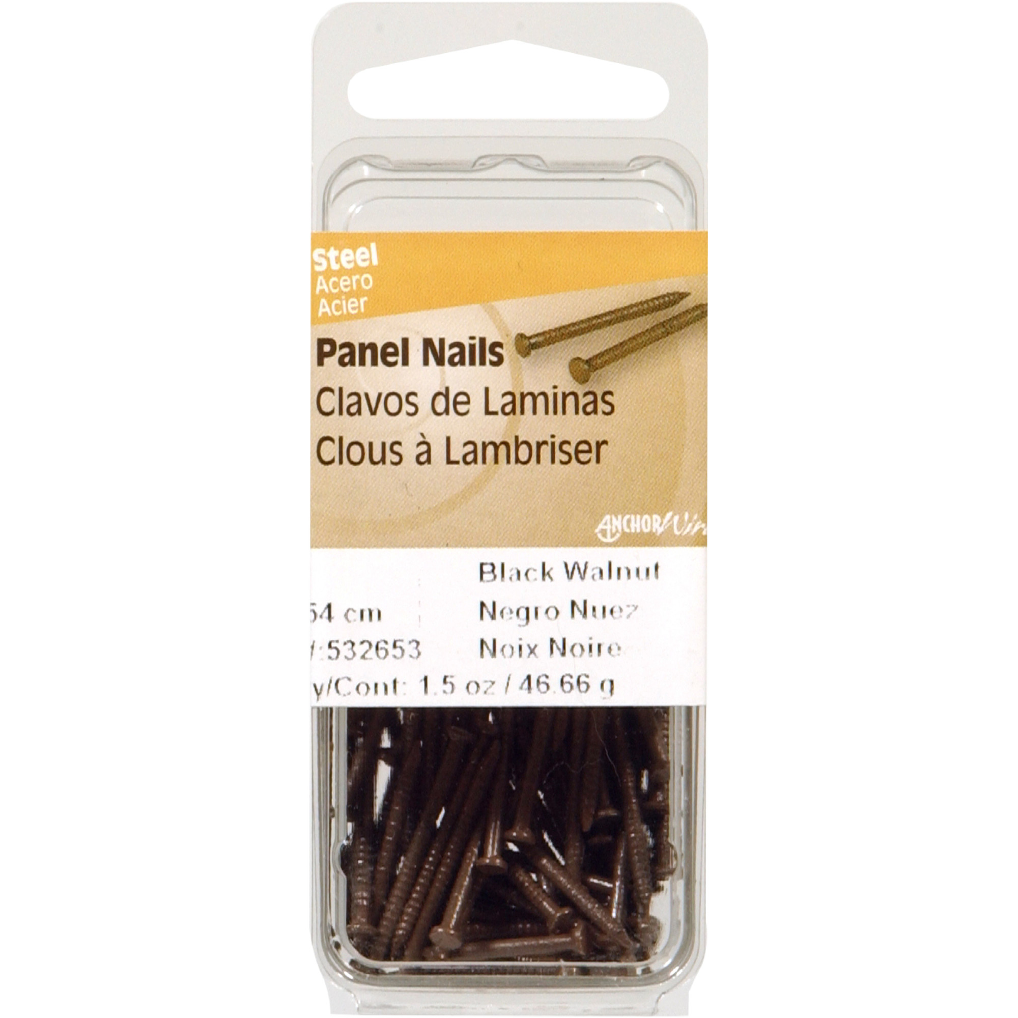 Anchor Wire Black Walnut Panel Nails (1 in.) - 77 pc