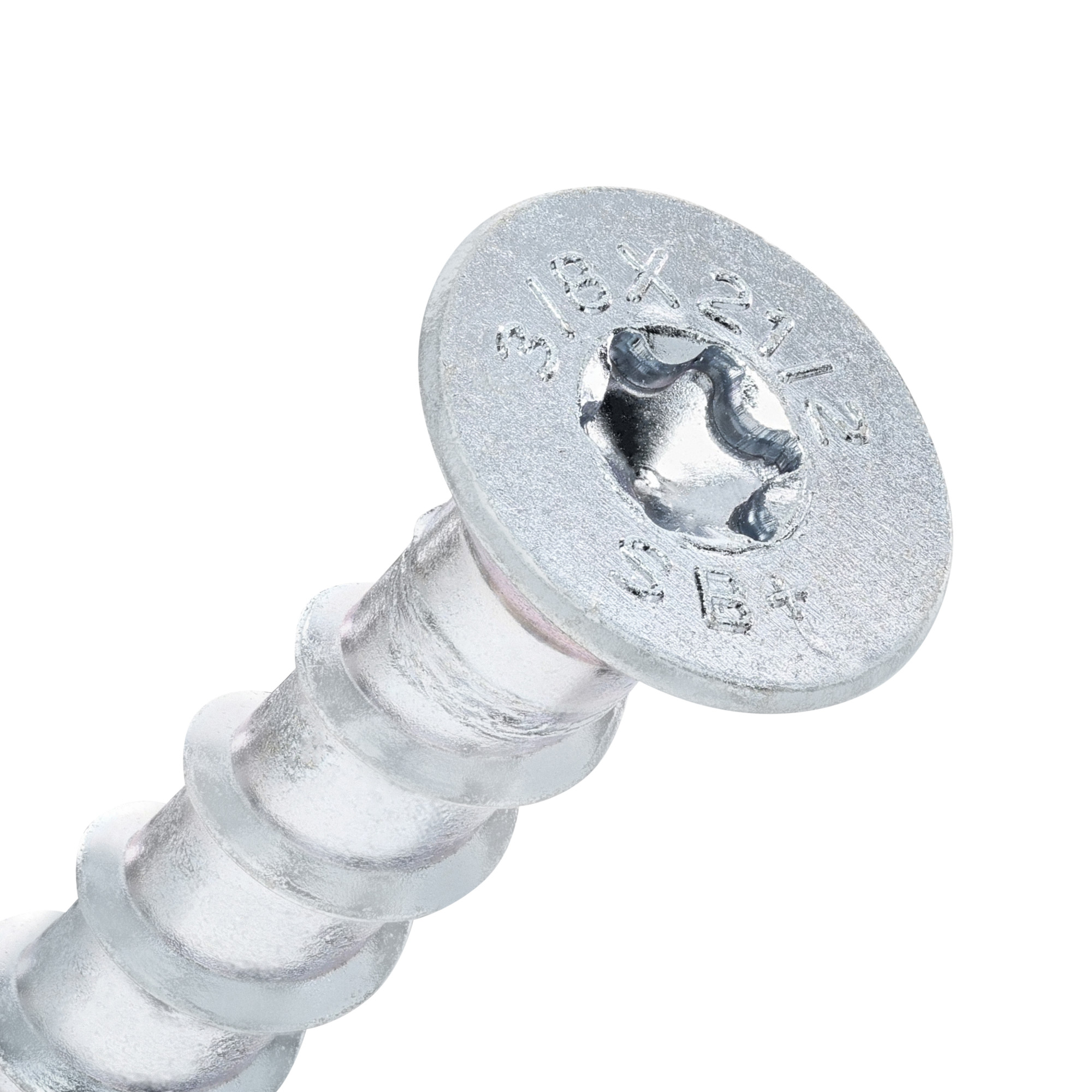 Power Pro Zinc Flat Head Screw-Bolt+ Anchors (3/8 in. x 2-1/2 in.) - 15 pc