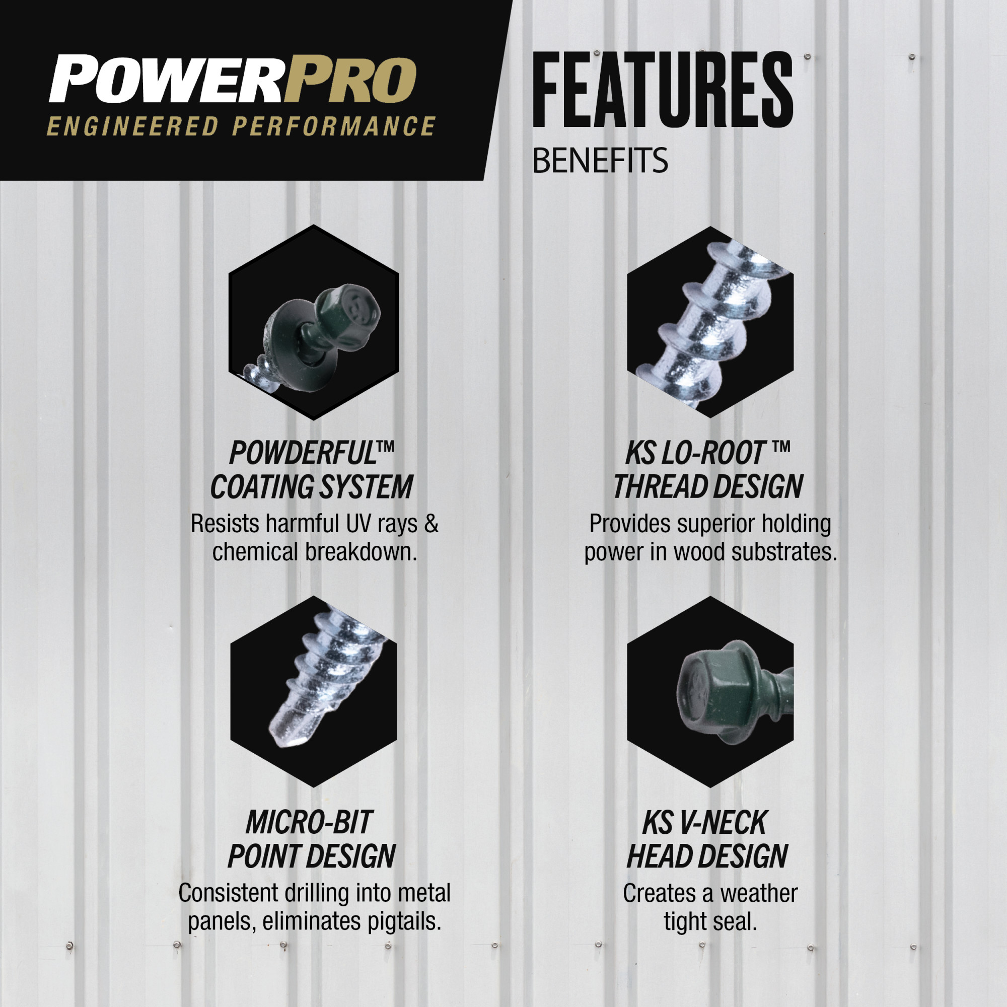 Power Pro Green Self Drilling Metal-to-Wood Roofing Screws (#10 x 2 in.) - 77 pc