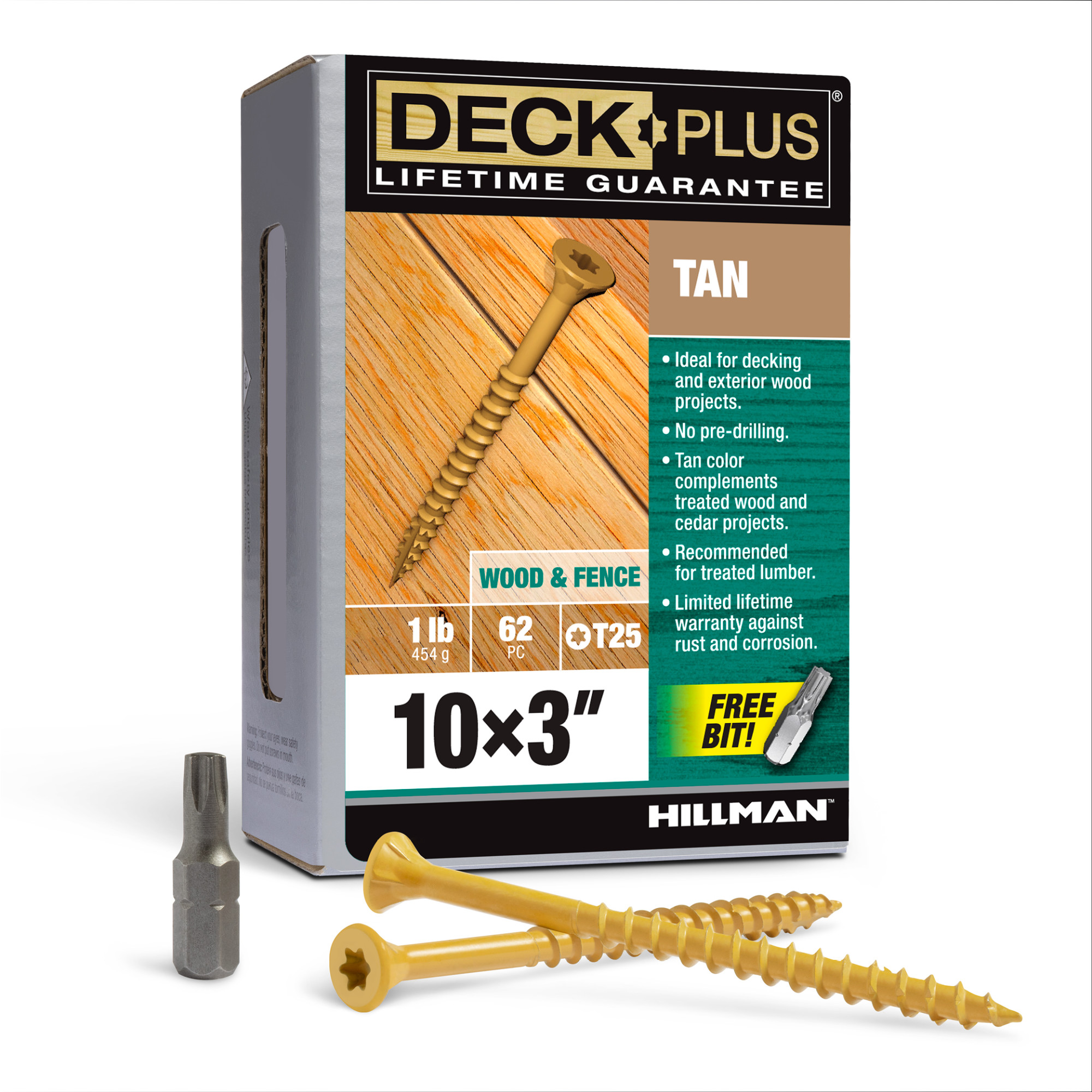 Deck Plus Tan Deck Screws (#10 x 3 in.)