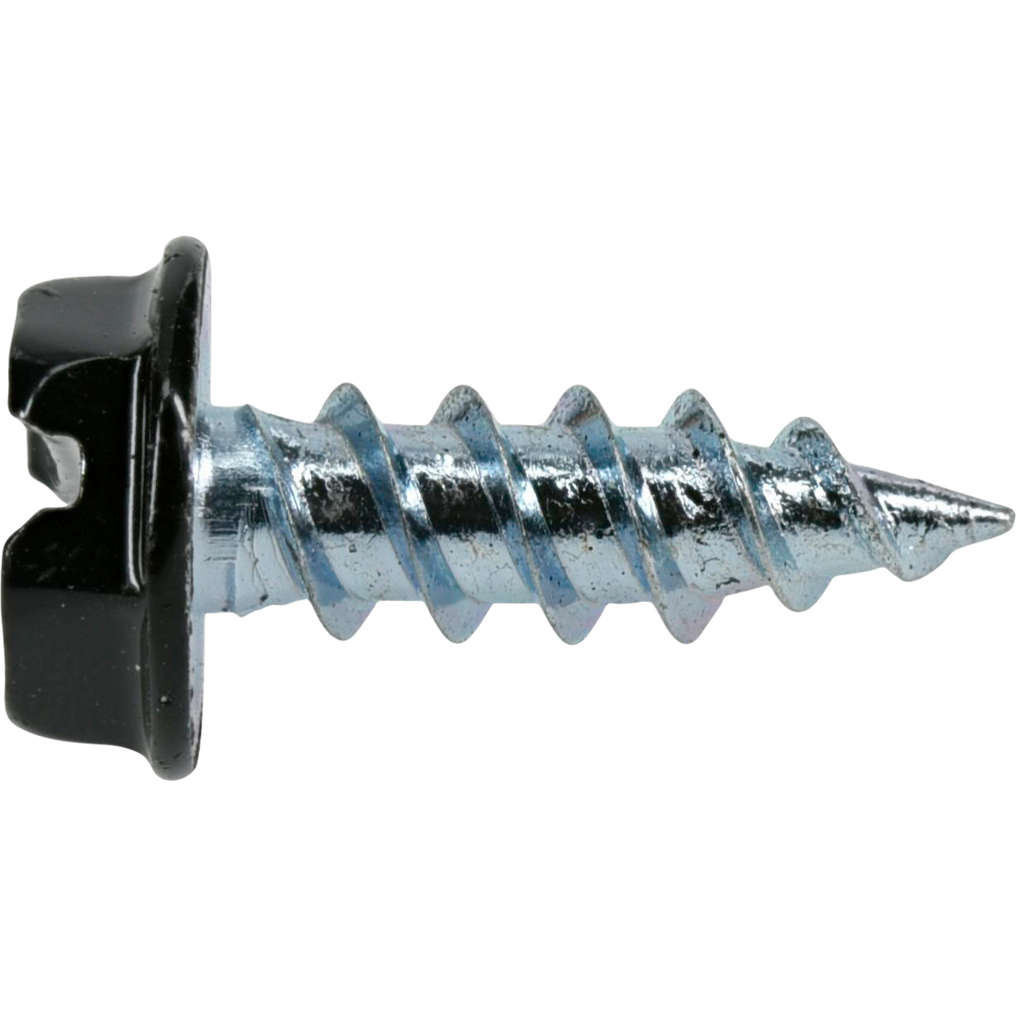 Hillman Black Slotted Hex Painted-Head Gutter Assembly Screws (#7 x 1/2 in.) - 1lb Box