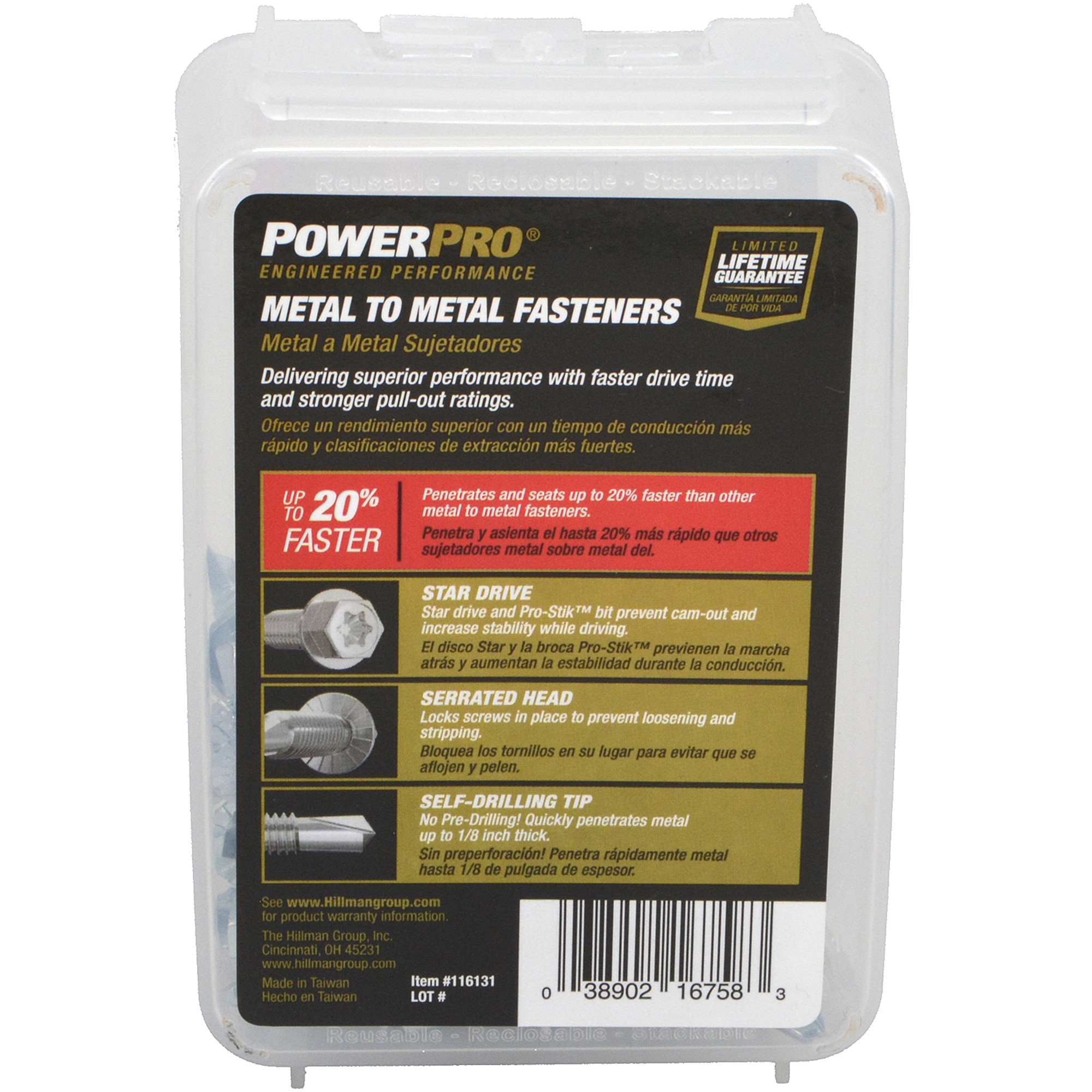 Power Pro Premium Hex Zinc Self-Drilling Screws (1/4 in.-14 x 1-1/4 in.) - 52 pc