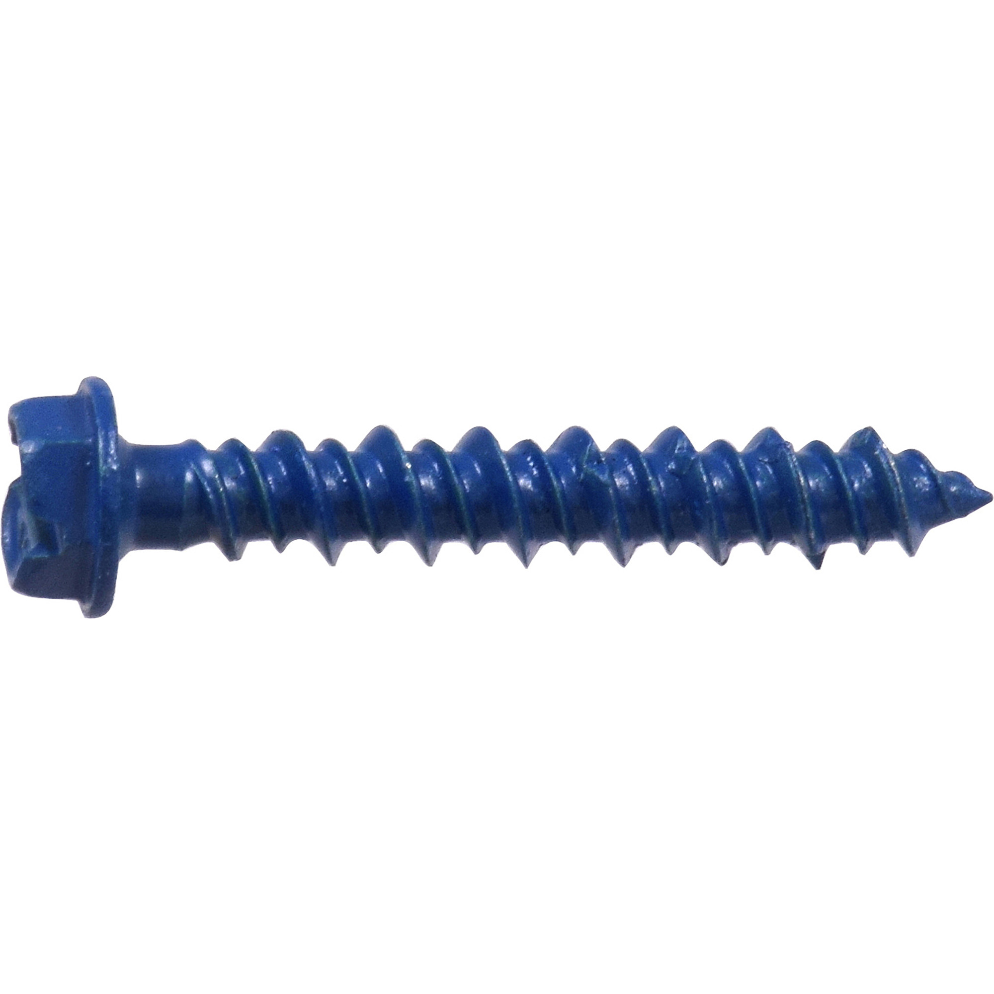 Hillman Blue Slotted Hex Washer-Head Tapper Concrete Screw Anchor(3/16 in. x 1-1/4 in.) 100 pc