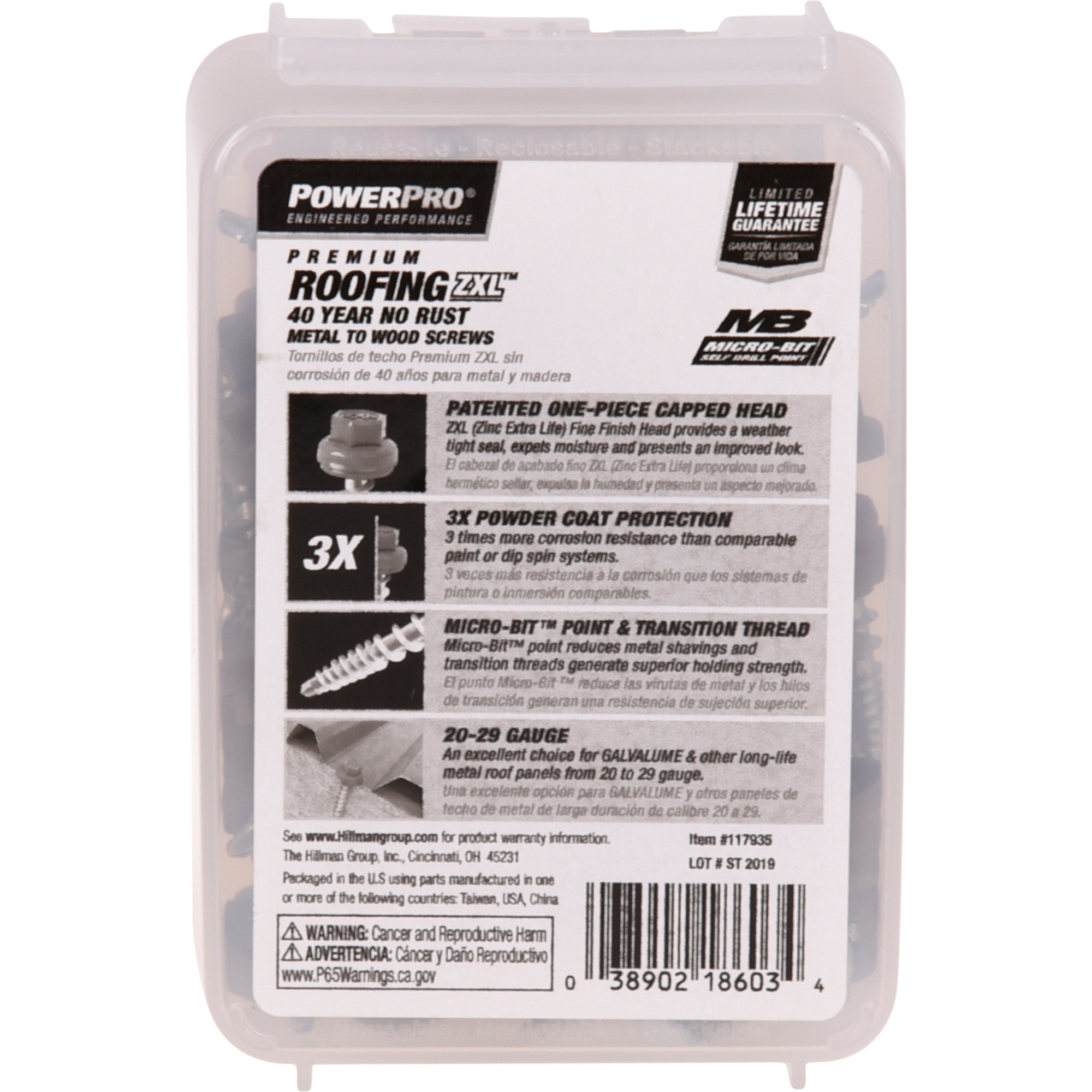 Power Pro Gray Self Drilling Metal-to-Wood Roofing Screws (#10 x 1-1/2 in.)-62 pc