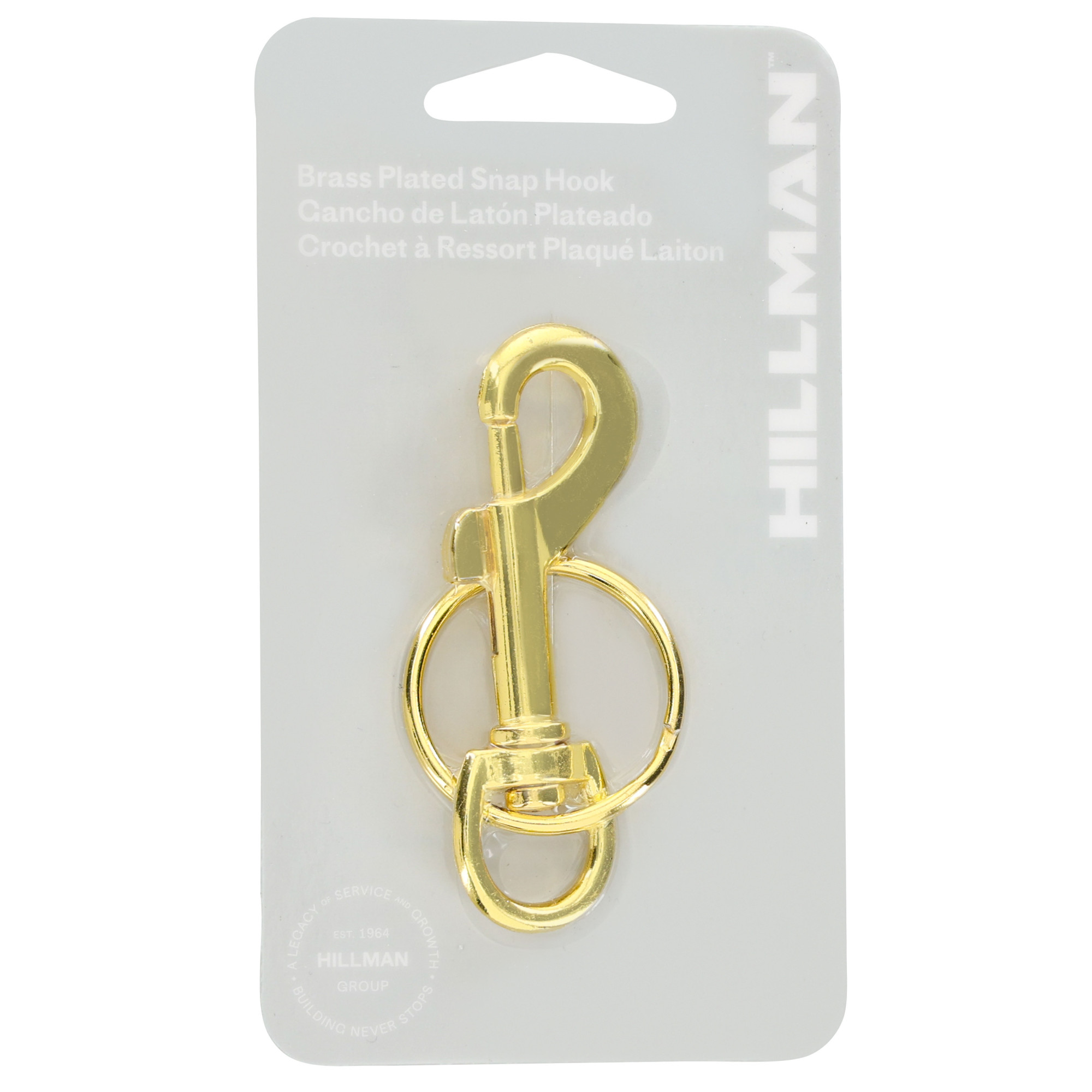 Hillman Brass Snap Hook with Ring