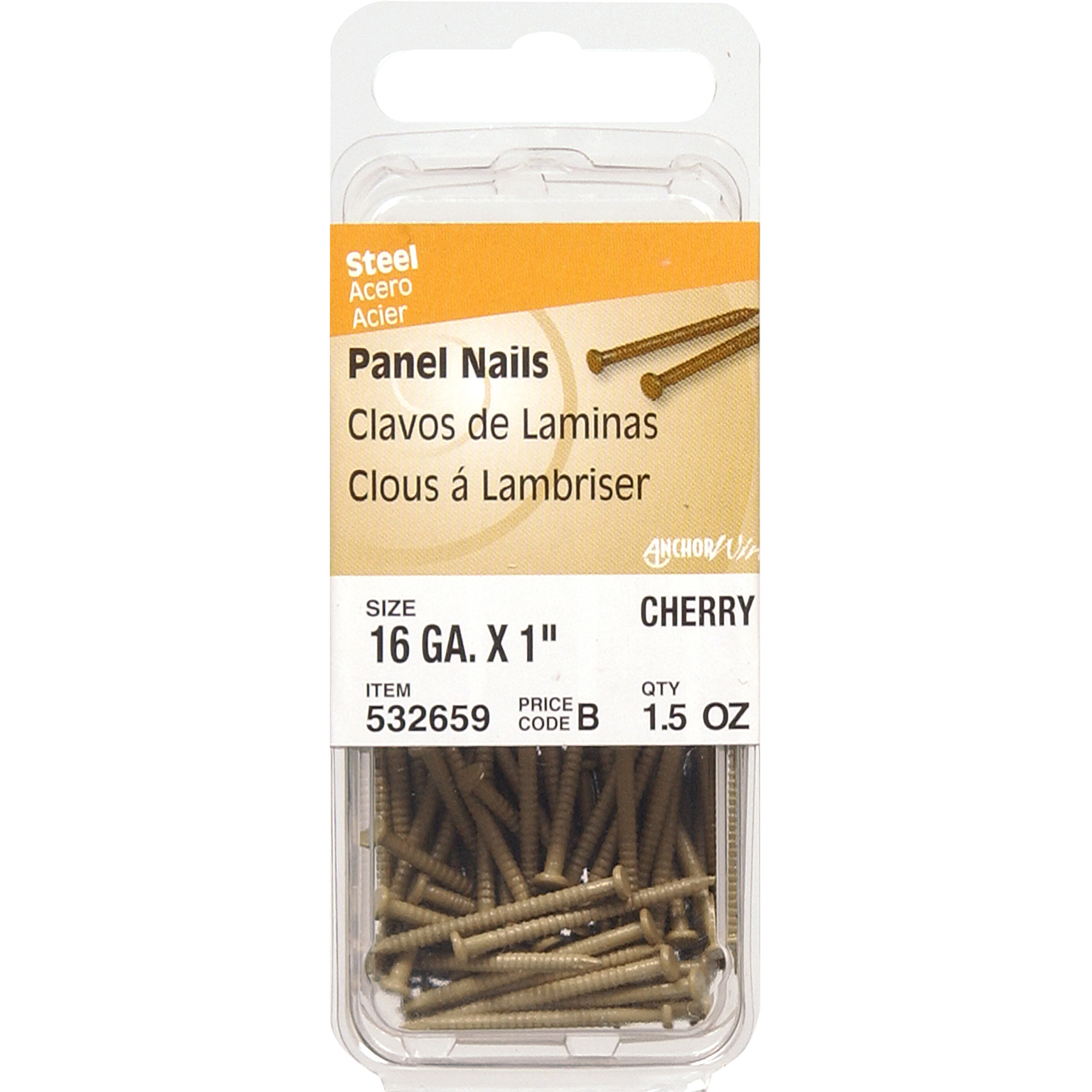Anchor Wire Cherry Panel Nails (1 in.) - 77 pc