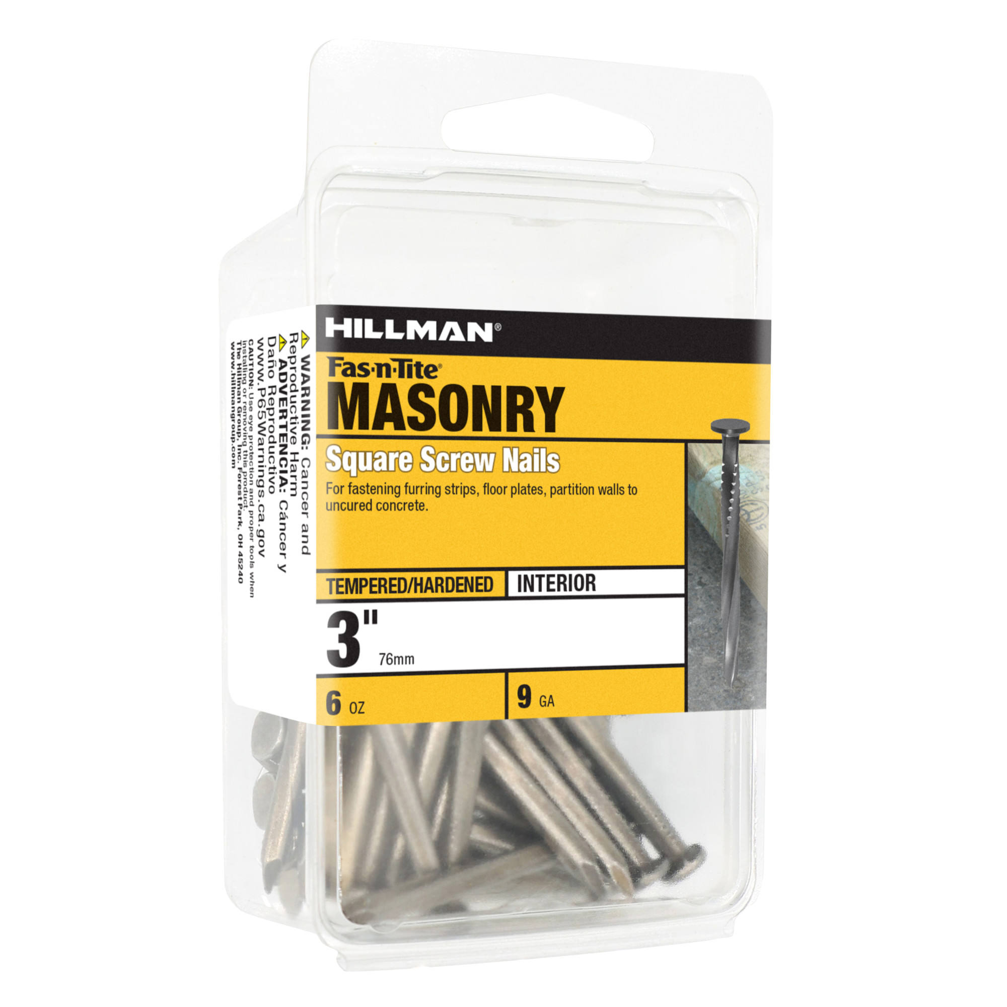 Hillman Concrete Nail - Square Shank (3 in.) - 6 oz.