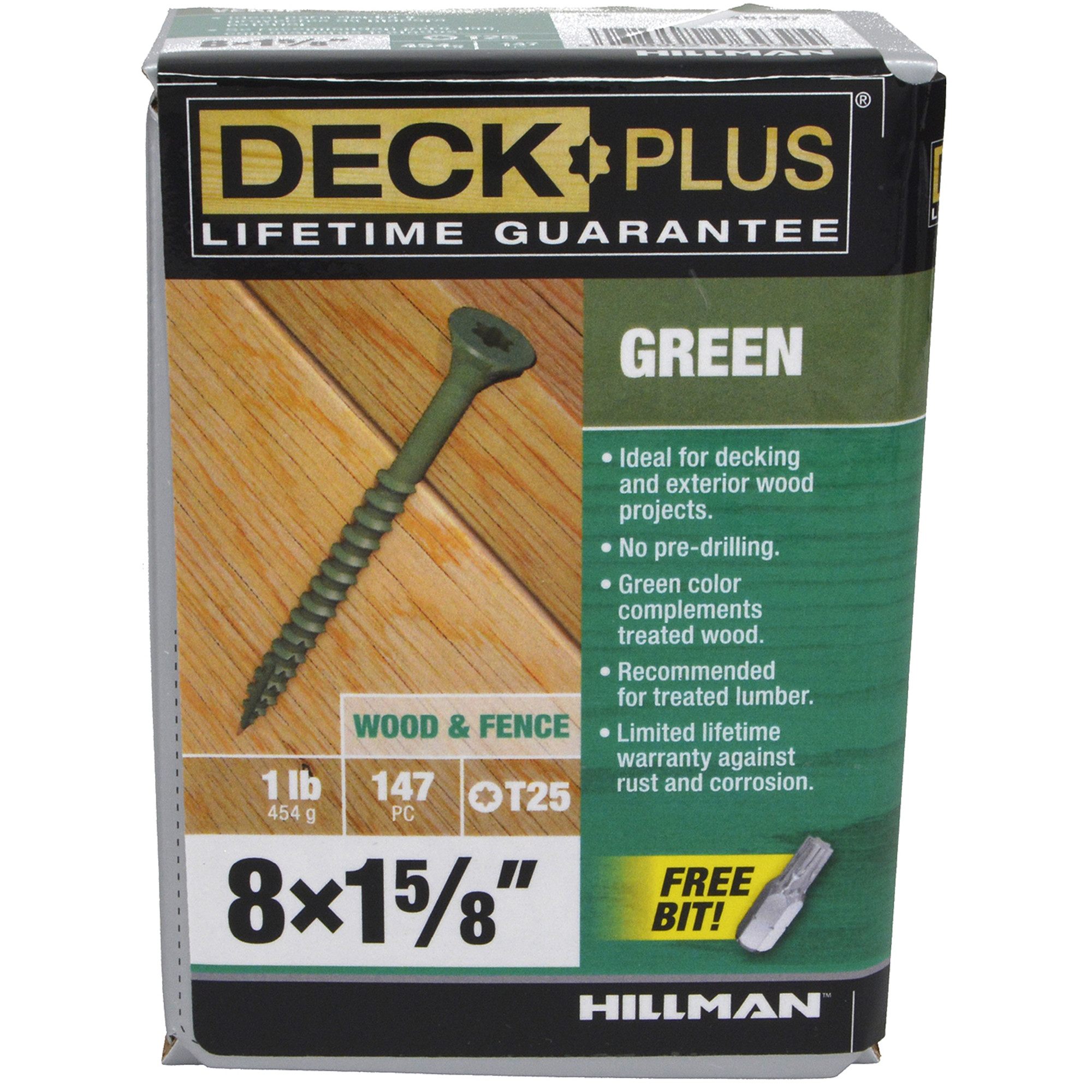 Deck Plus Green Deck Screws (#8 x 1-5/8 in.)