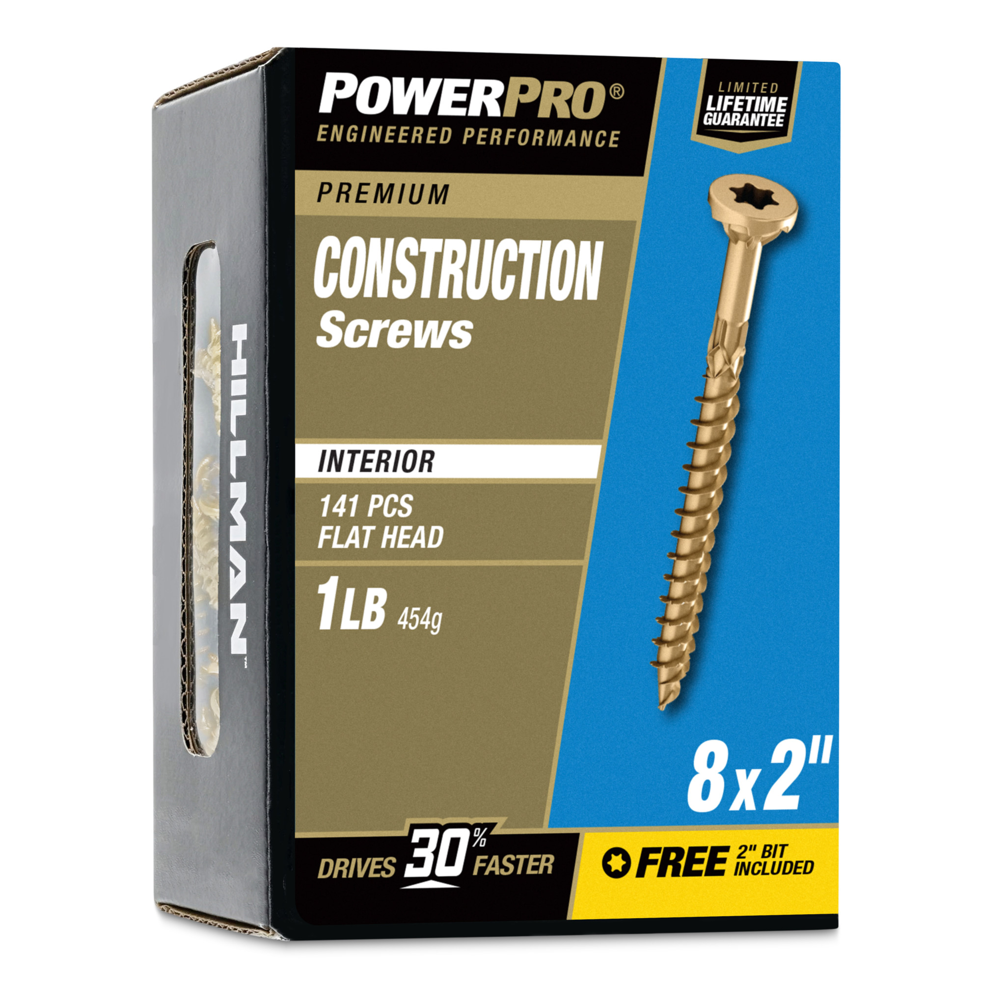 Power Pro Premium Interior Construction Screws (#8 x 2 in.) - 141 pc