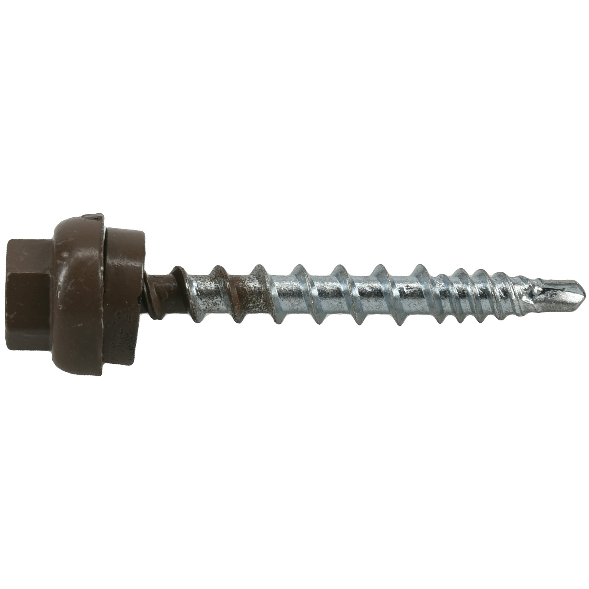 Power Pro Brown Self Drilling Metal-to-Wood Roofing Screws (#10 x 1-1/2 in.)-62 pc