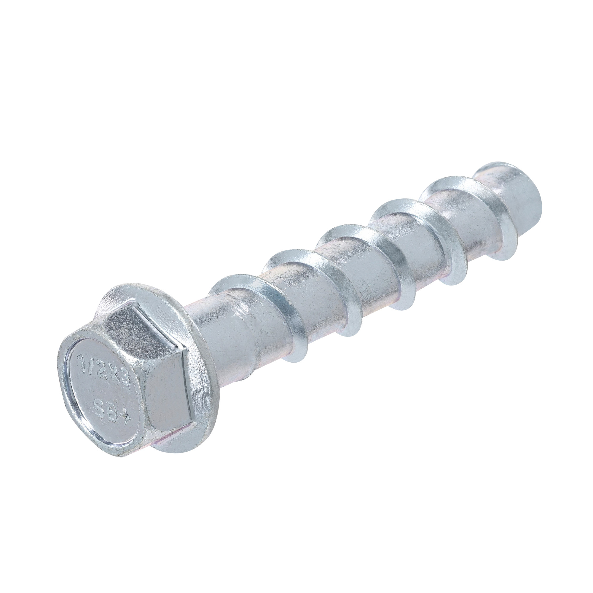 Power Pro Zinc Hex Washer Head Screw-Bolt+ Anchors (1/2 in. x 3 in.) - 25 pc