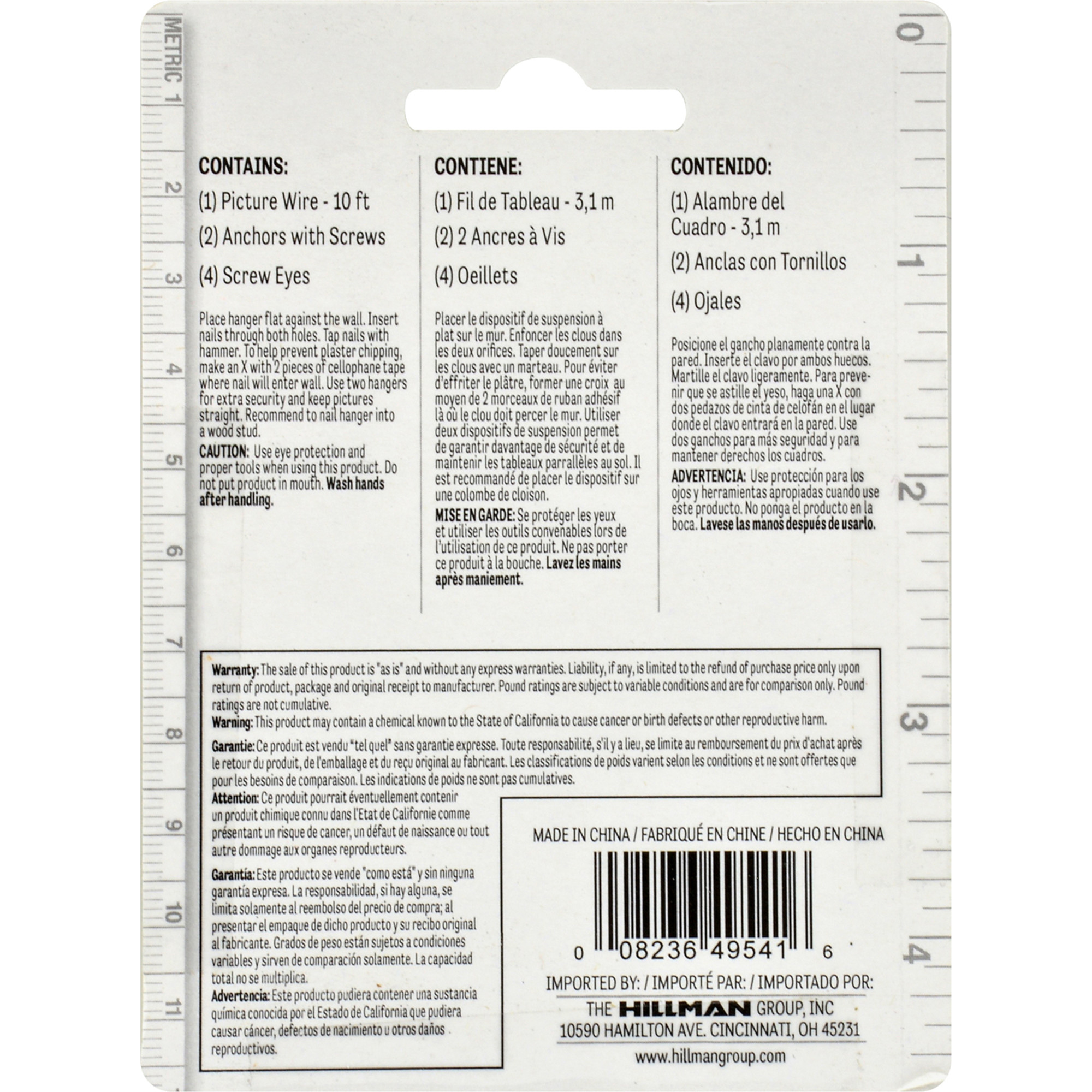 Hillman Mirror Hanging Kit with Anchors 50lb (2 Sets) 7 Piece