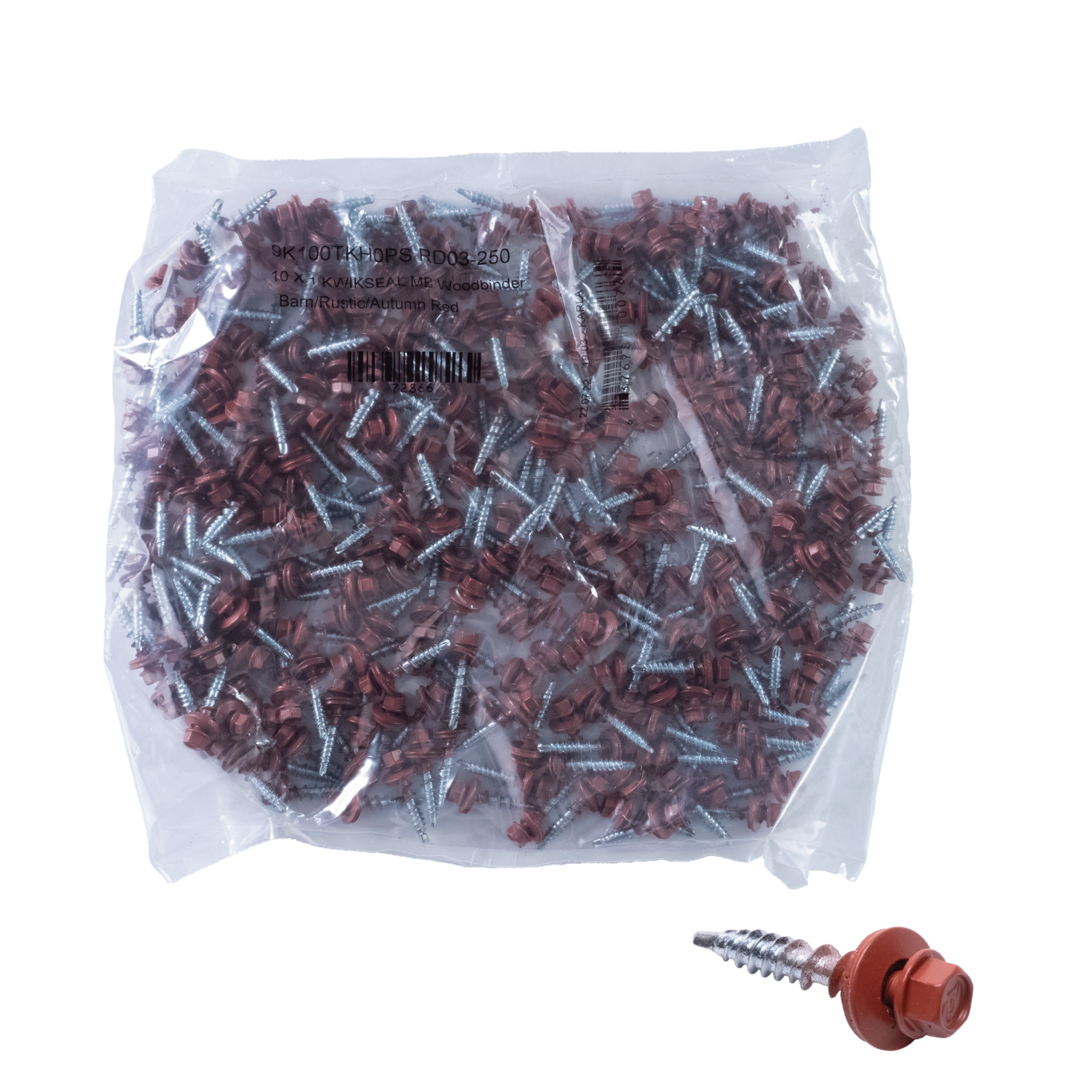 Power Pro Red Self Drilling Metal-to-Wood Roofing Screws (#10 x 1 in.) - 250 pc