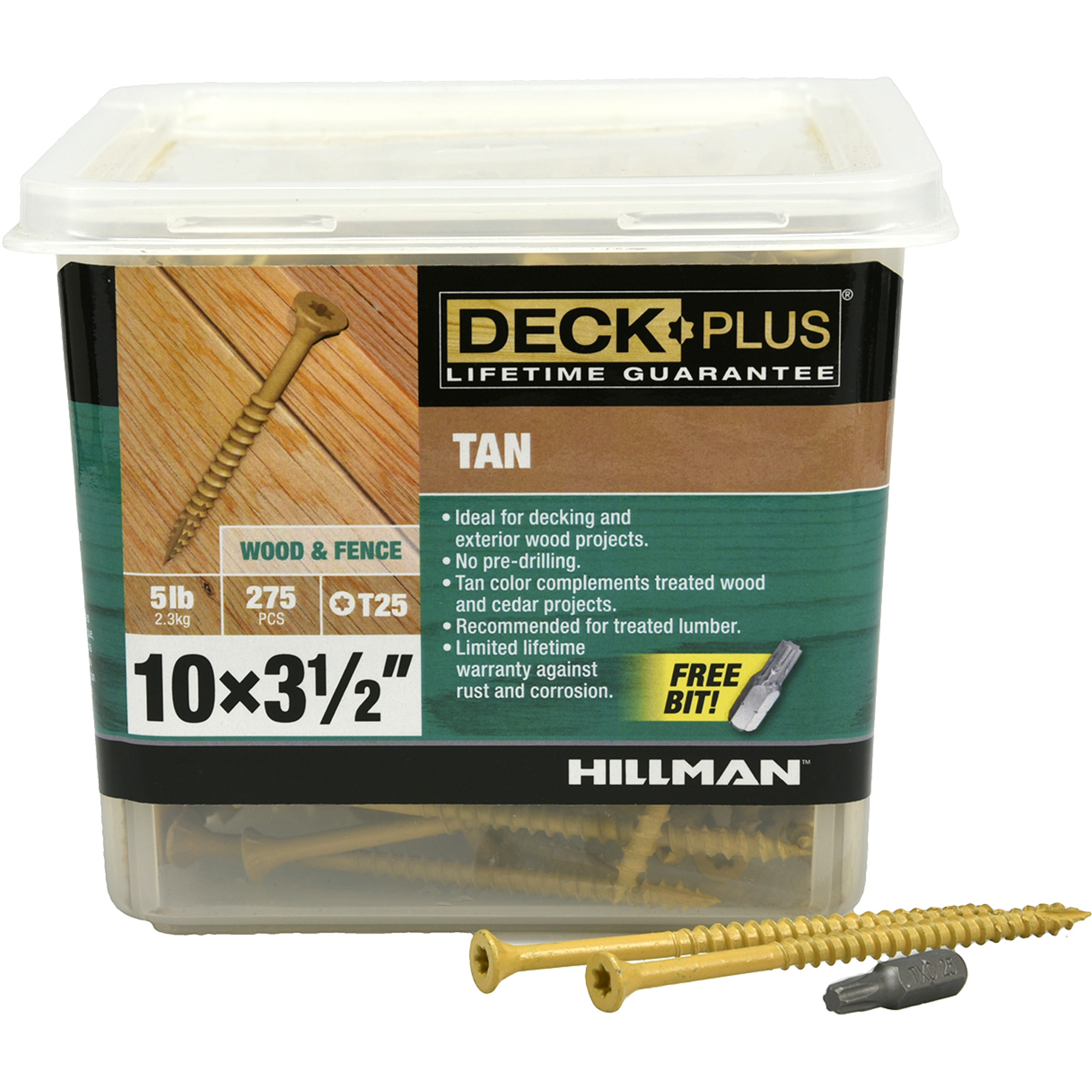 Deck Plus Tan Deck Screws (#10 x 3-1/2 in.)