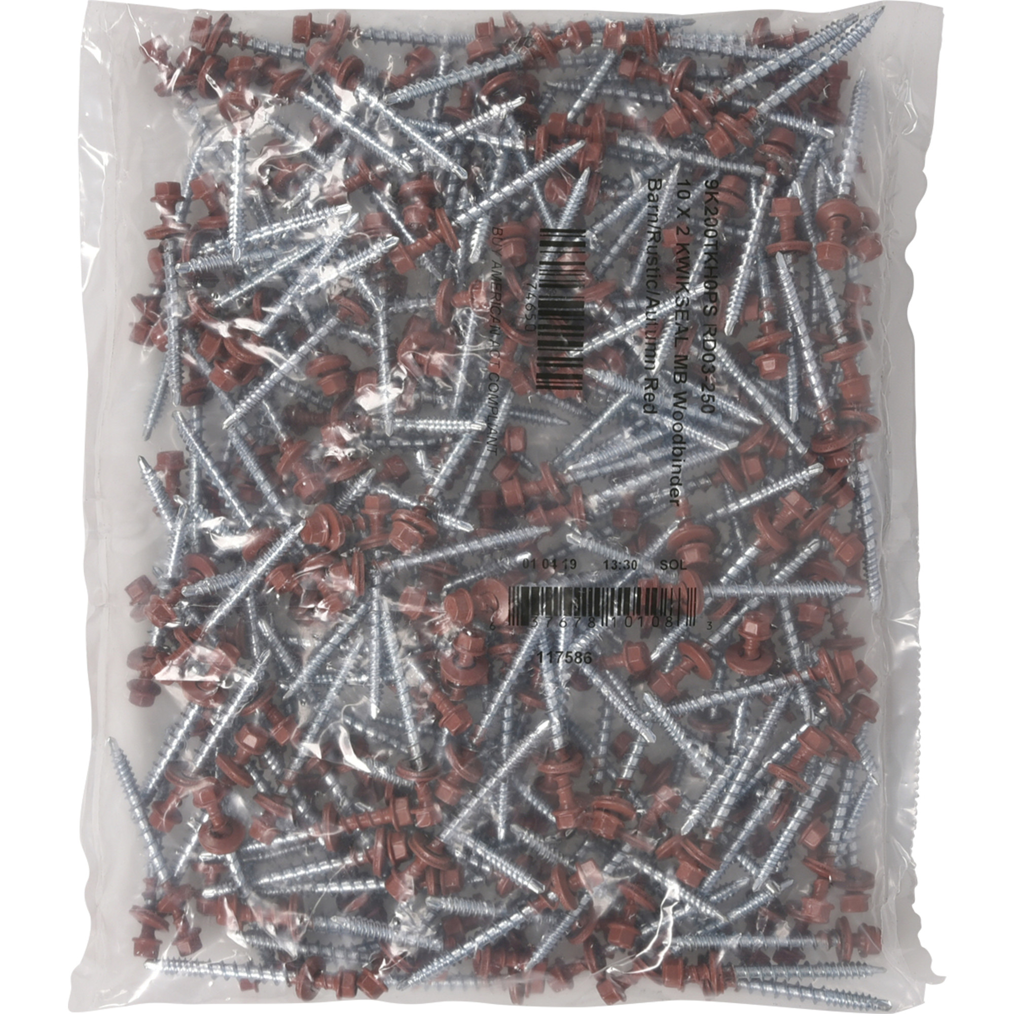 Power Pro Red Self Drilling Metal-to-Wood Roofing Screws (#10 x 2 in.) - 250 pc