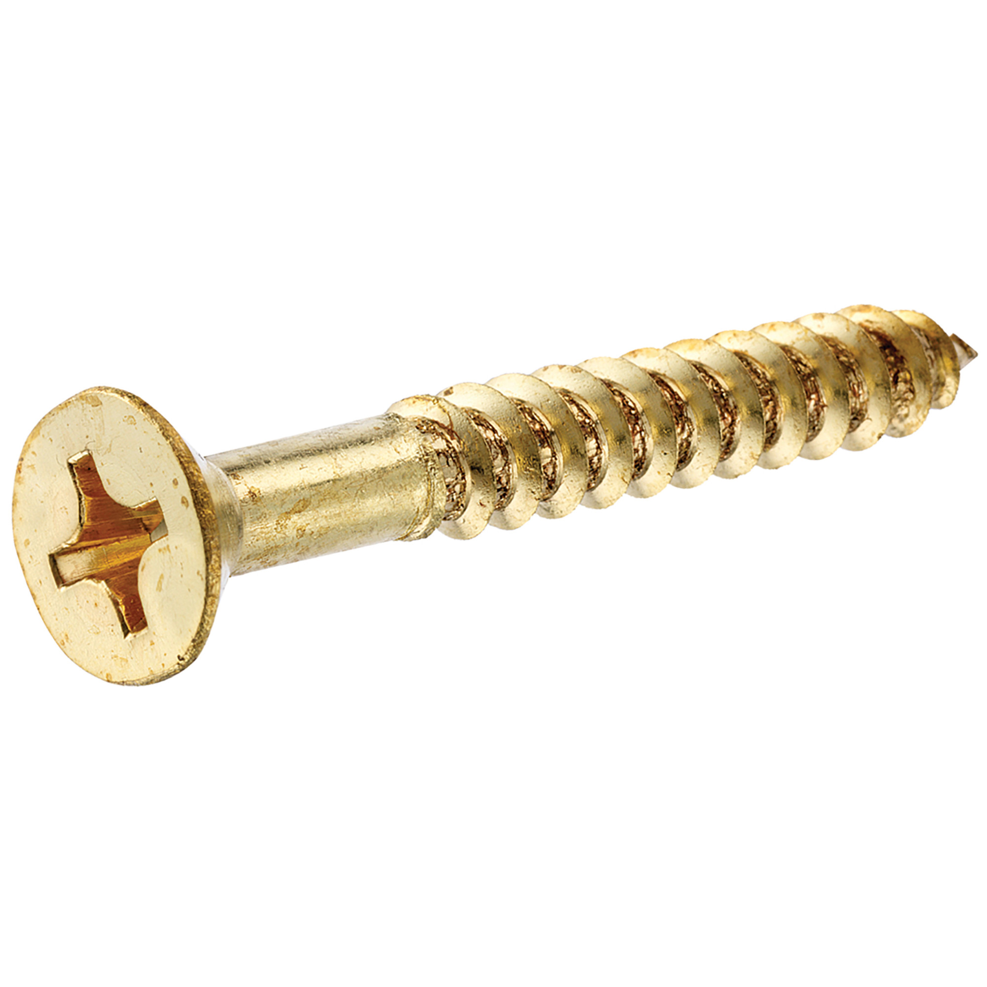 Hillman Brass Flat Head Phillips Wood Screw #12 x 1-1/2 in.