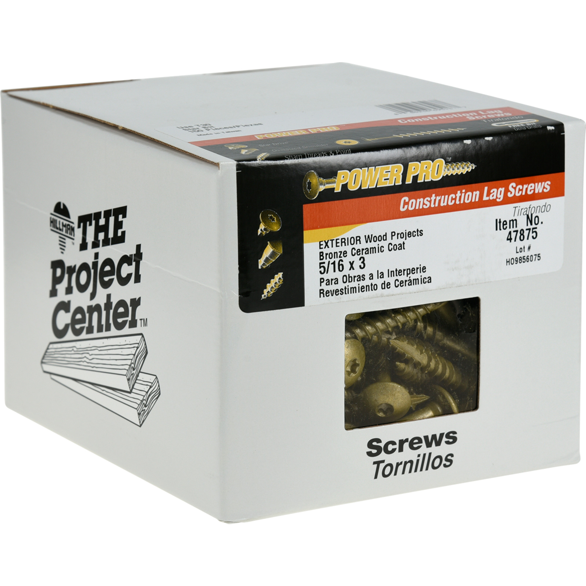 Power Pro Bronze Star Drive Construction Lag Screws (5/16 in.x 3 in.) - 150 pc