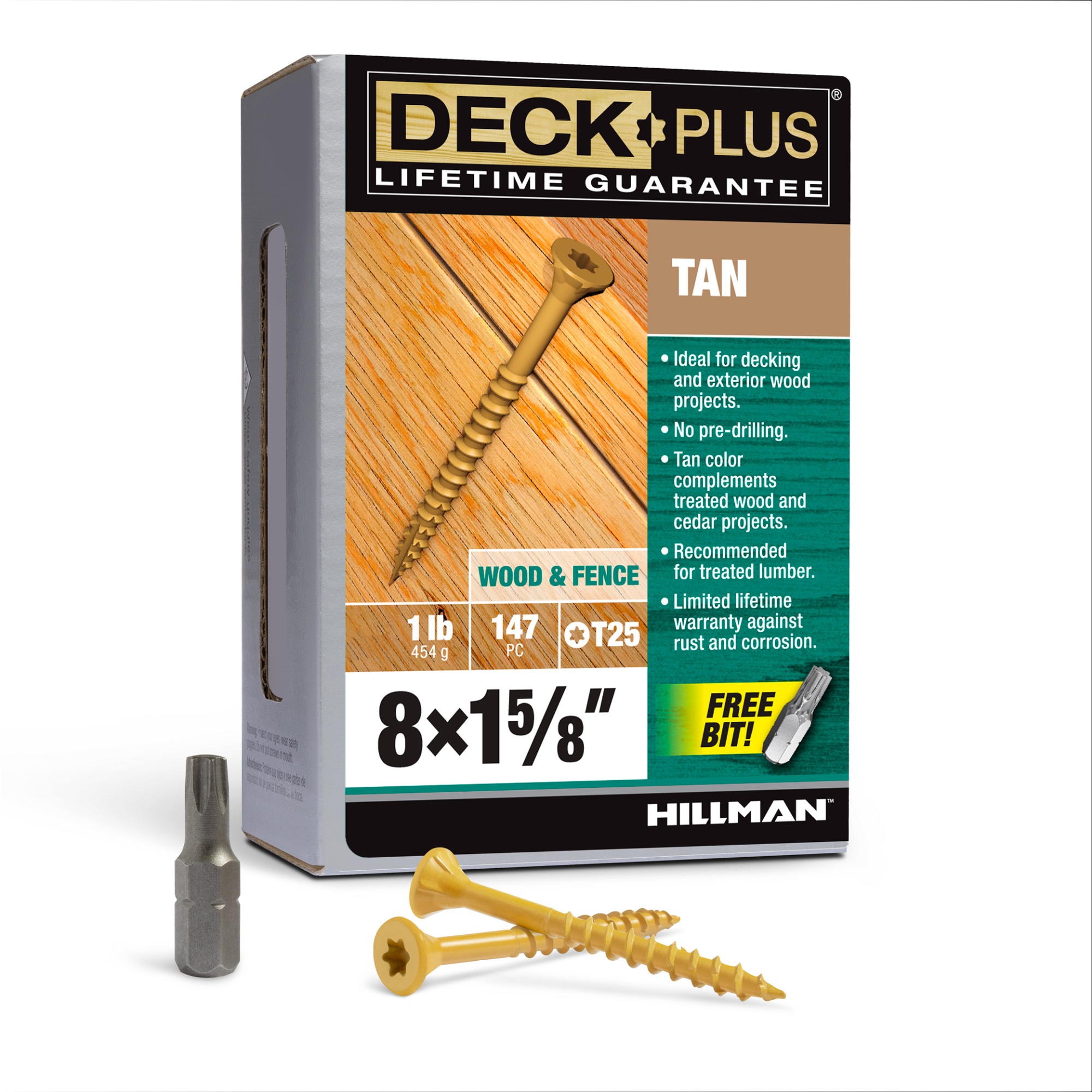 Deck Plus Tan Deck Screws (#8 x 1-5/8 in.)