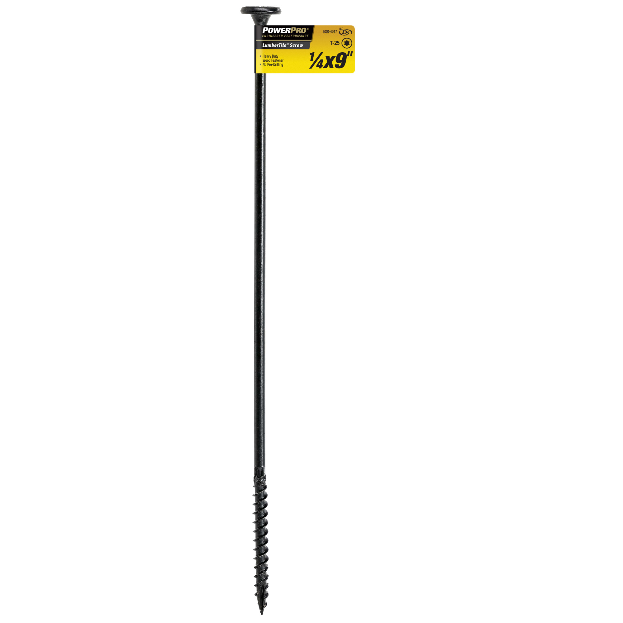 Power Pro Black Lumber-Tite Structural Screws (1/4 in. x 9 in.) - 1 pc