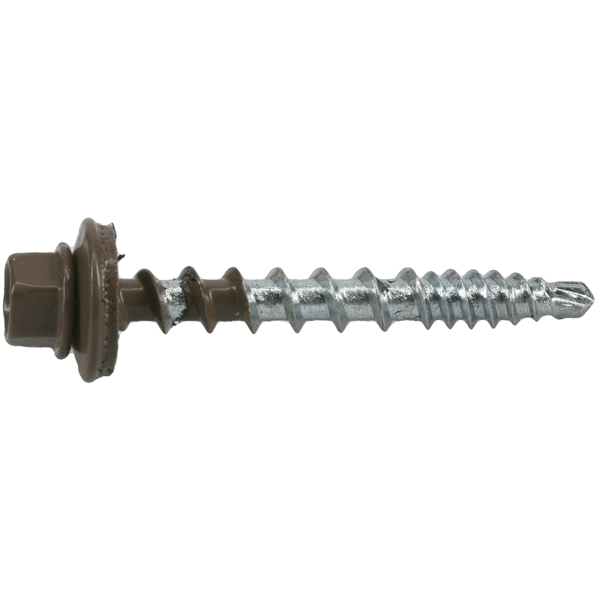 Power Pro Brown Self Drilling Metal-to-Wood Roofing Screws (#10 x 1-1/2 in.)-250 pc