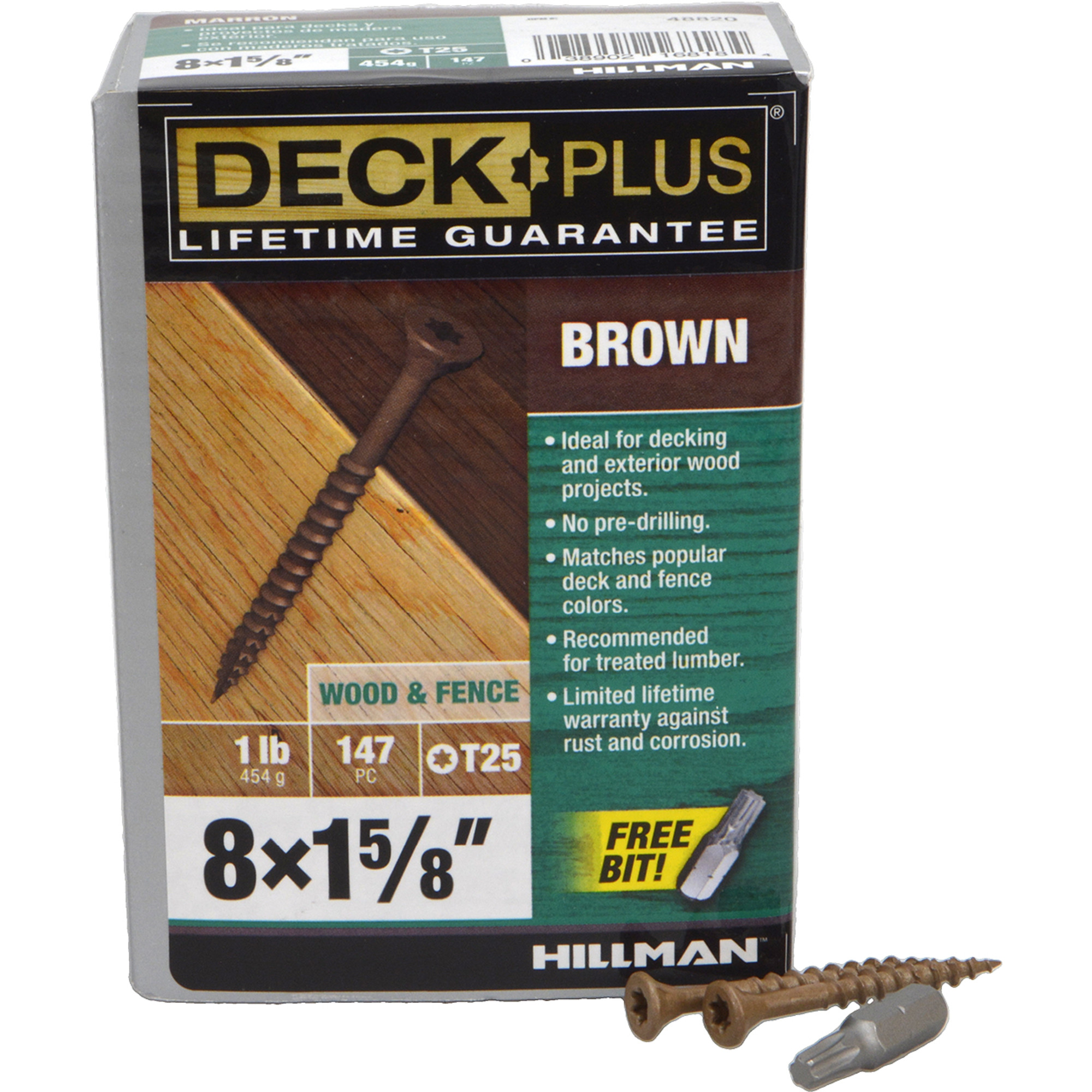Deck Plus Brown Deck Screws (#8 x 1-5/8 in.)